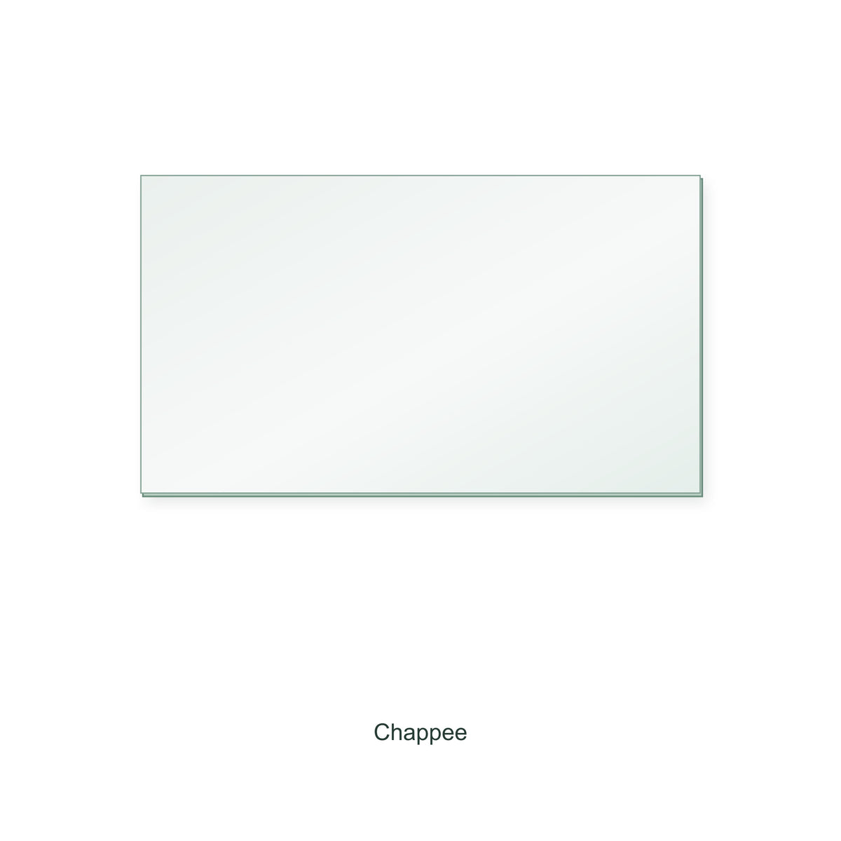 Chappee replacement stove glass, supplier reference G273155, rectangle