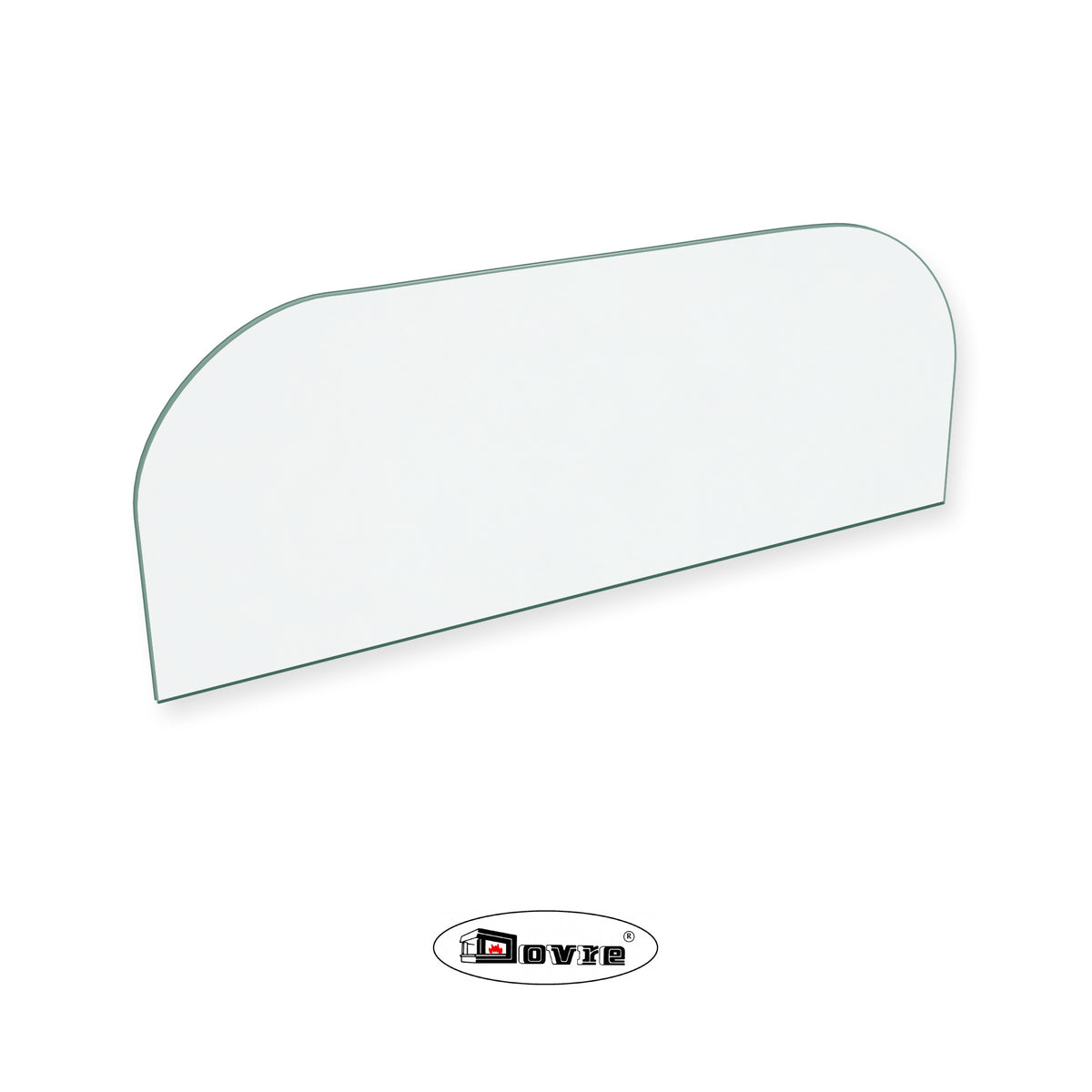 Dovre 900 replacement stove glass, rectangle with arched top