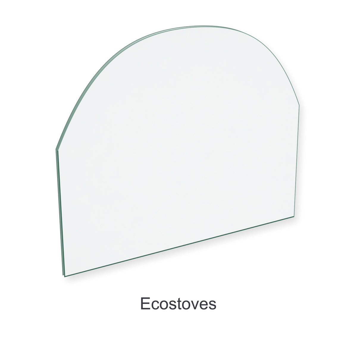Ecostove King 1-3 replacement glass, 213 mm high x 255 mm wide, 4 mm thick