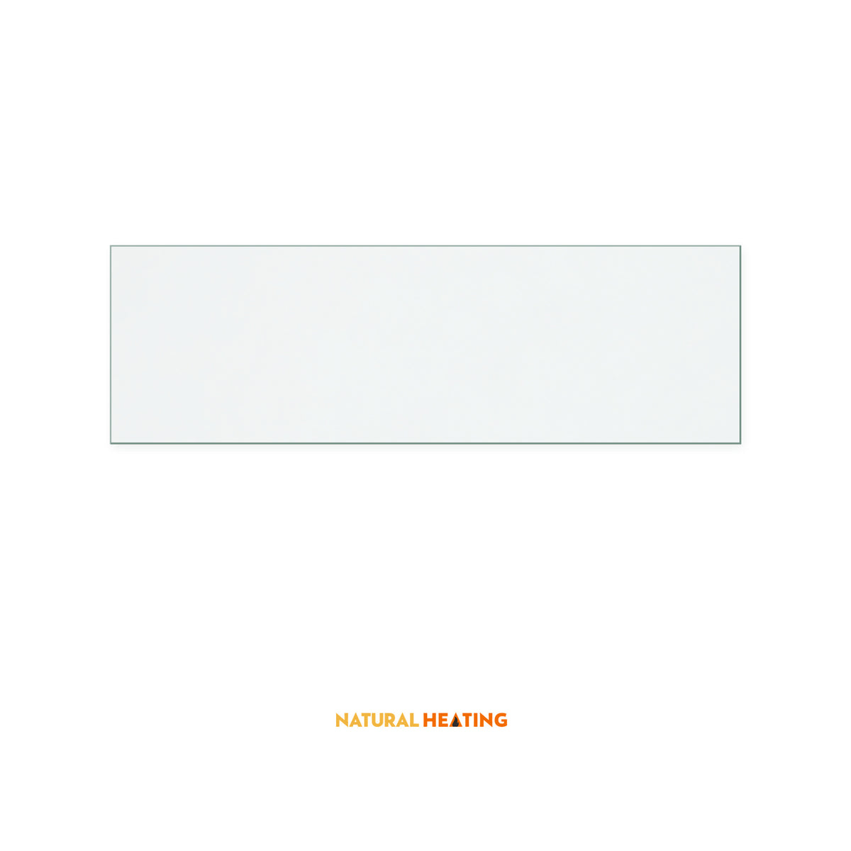 Natural Heating Arte Fogo (Side) replacement stove glass, 80 mm high x 255 mm wide, 4 mm thick