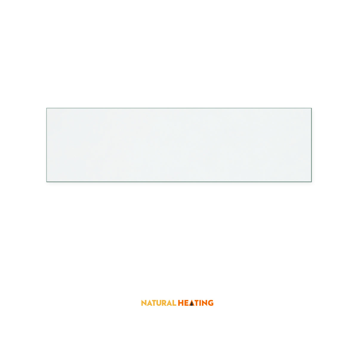 Natural Heating Country Kiln Catherdral Side Panel replacement stove glass, 71 mm high x 255 mm wide, 4 mm thick