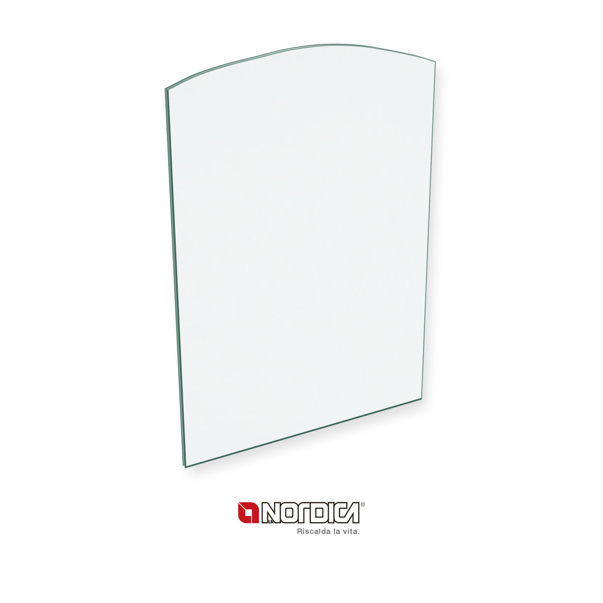 Nordica Giulietta replacement stove glass, 312 mm high x 222 mm wide, 4 mm thick
