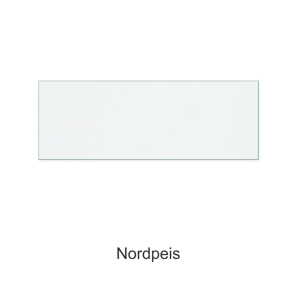 Nordpeis Heritage N25 replacement stove glass, 133 mm high x 372 mm wide, 4 mm thick