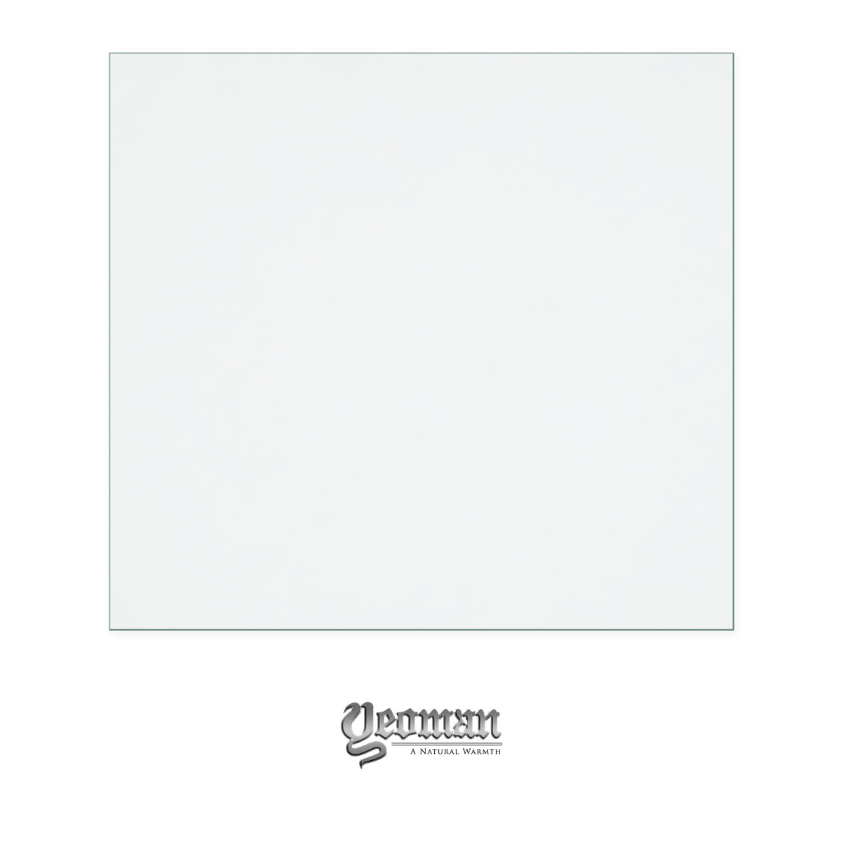 Yeoman Exon (Old Model) replacement stove glass, 183 mm high x 198 mm wide, 4 mm thick