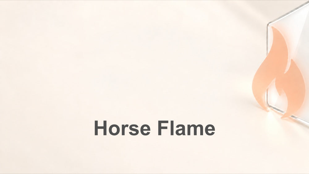 Horse Flame Stove Glass