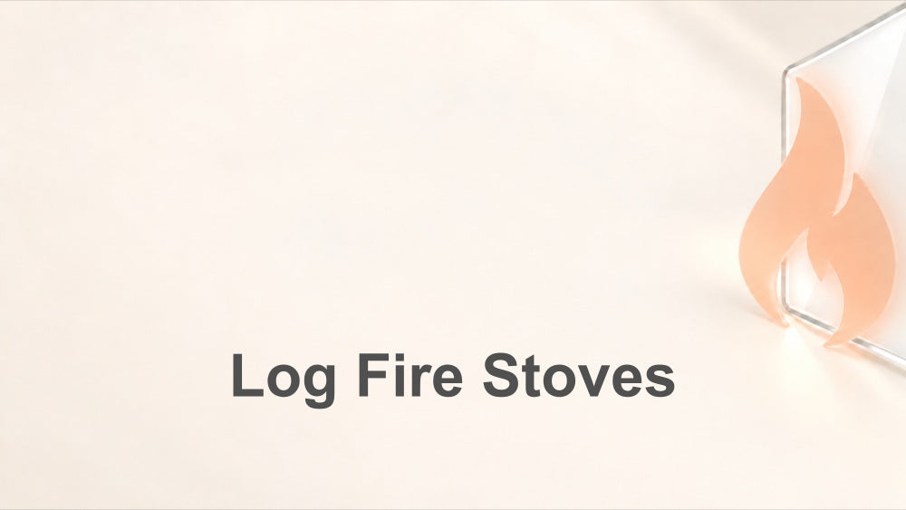 Log Fire Stove Glass