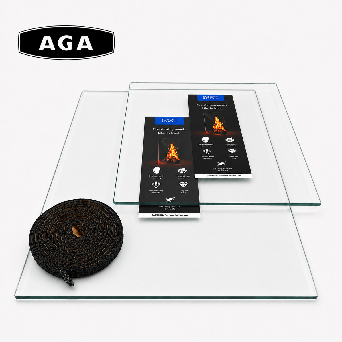 AGA / Coalbrookdale All Models Replacement Stove Glass with Glass Seal