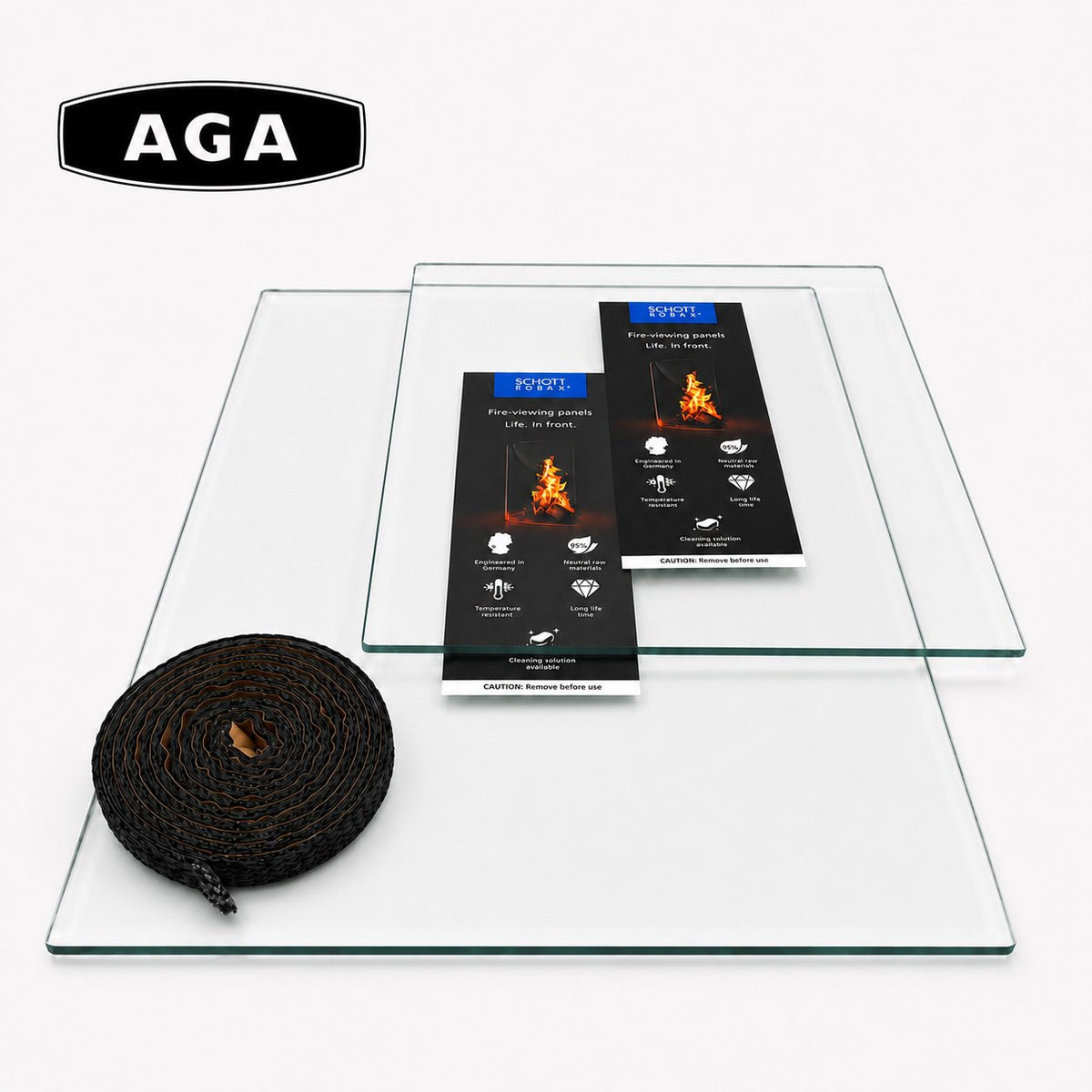 AGA / Coalbrookdale Much Wenlock Mk 1 Mk 2 Classic Replacement Stove Glass with Glass Seal - StoveSpareGlass