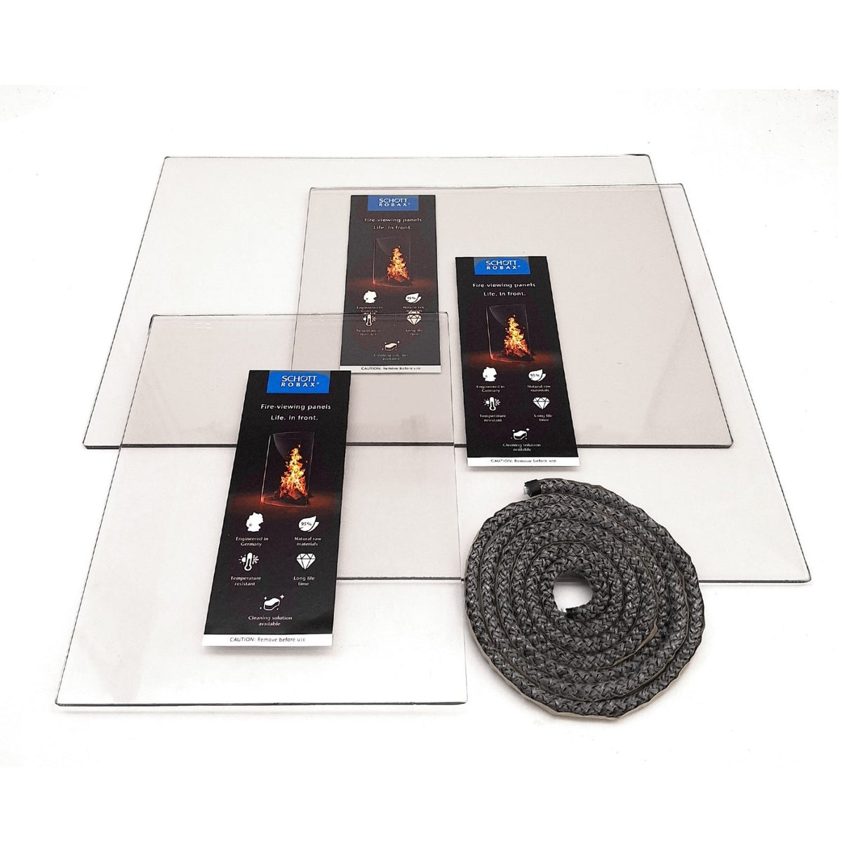 Aarrow Various Models Replacement Stove Glass with Glass Seal - StoveSpareGlass