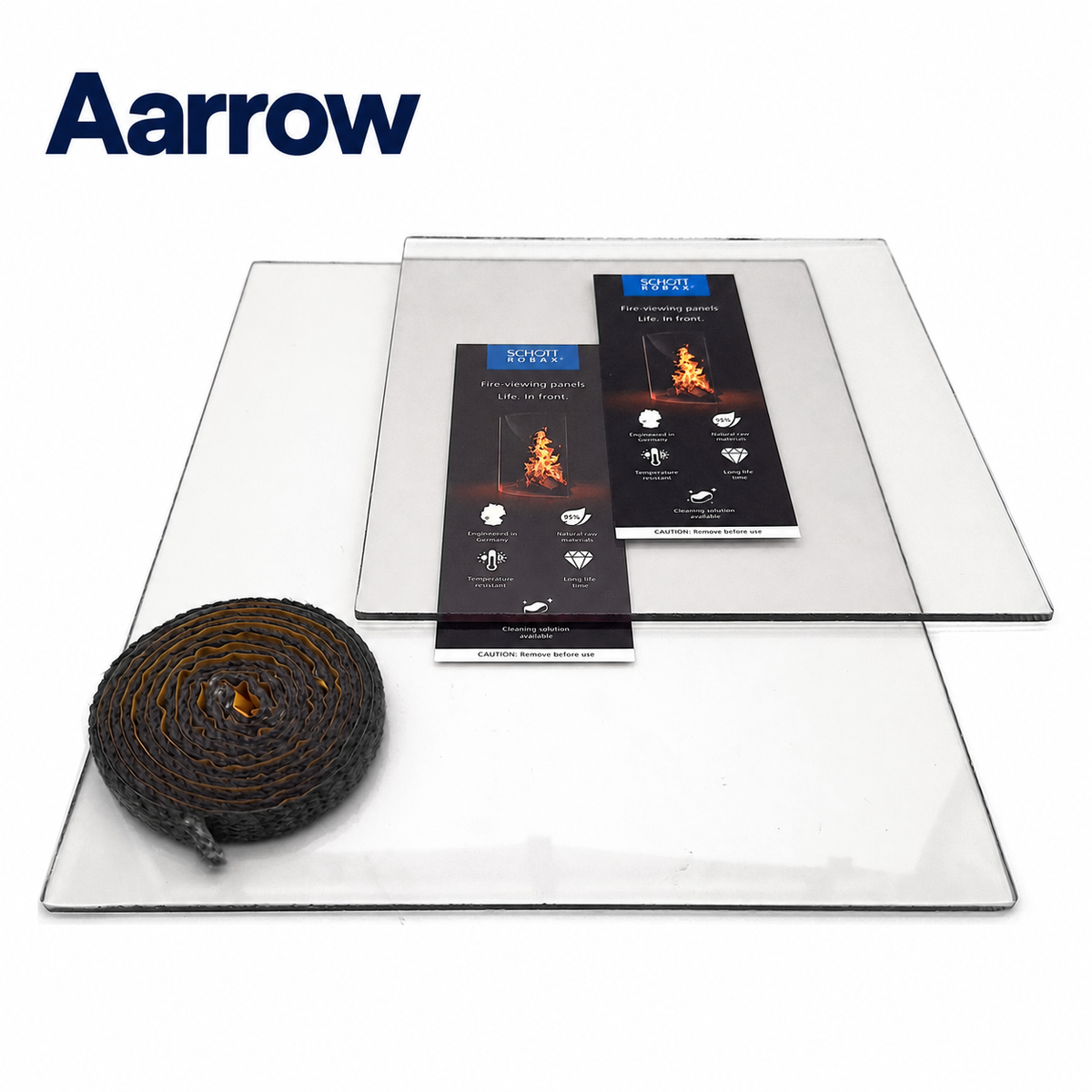 Aarrow replacement stove glass range with glass sealing tape