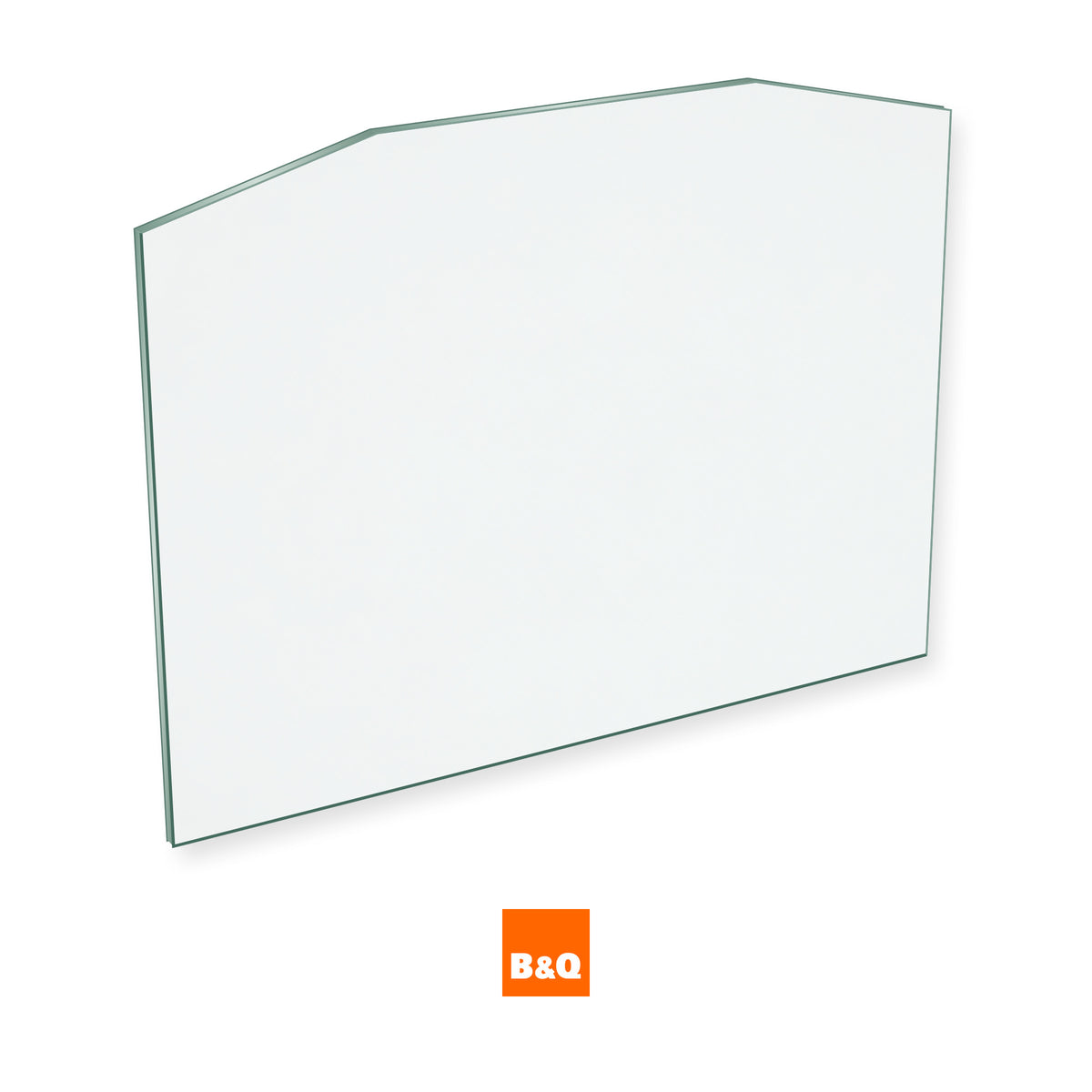 B&amp;Q Belray replacement stove glass, rectangle with clipped corners