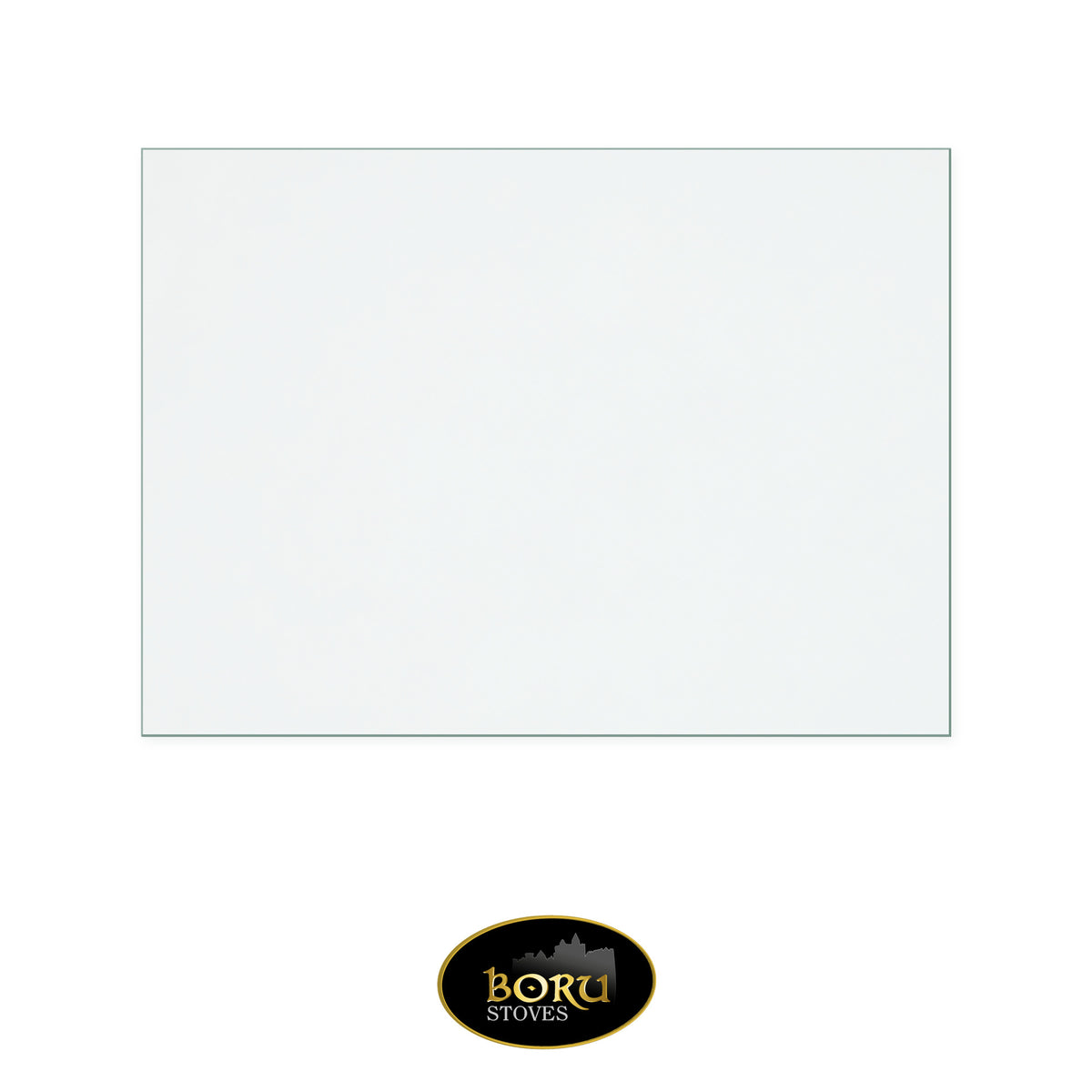 Boru Carraig Mor Double Sides Dry Glass replacement stove glass, 305 mm high x 420 mm wide, 4 mm thick