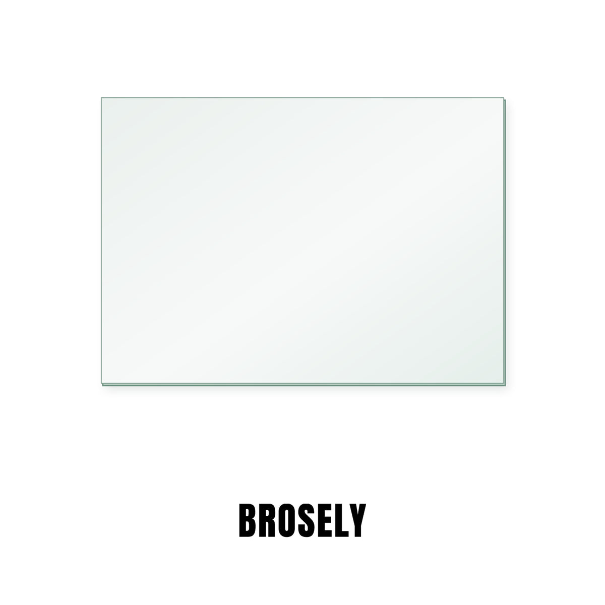 Broseley Verona 8kW replacement stove glass, rectangle