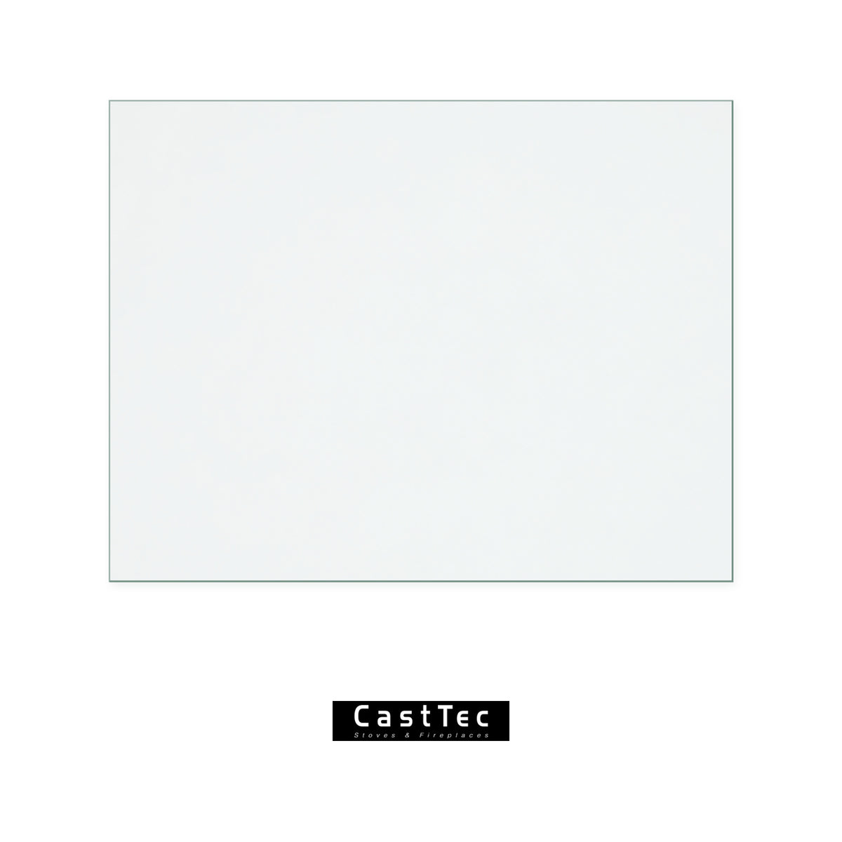 Cast Tec Edge/5 replacement stove glass, rectangle