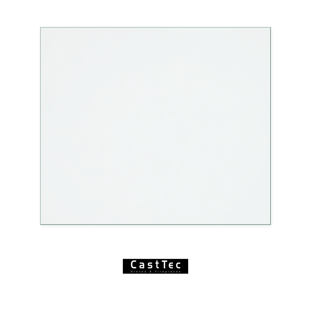 Cast Tec Juno replacement stove glass, 312 mm high x 364 mm wide, 4 mm thick