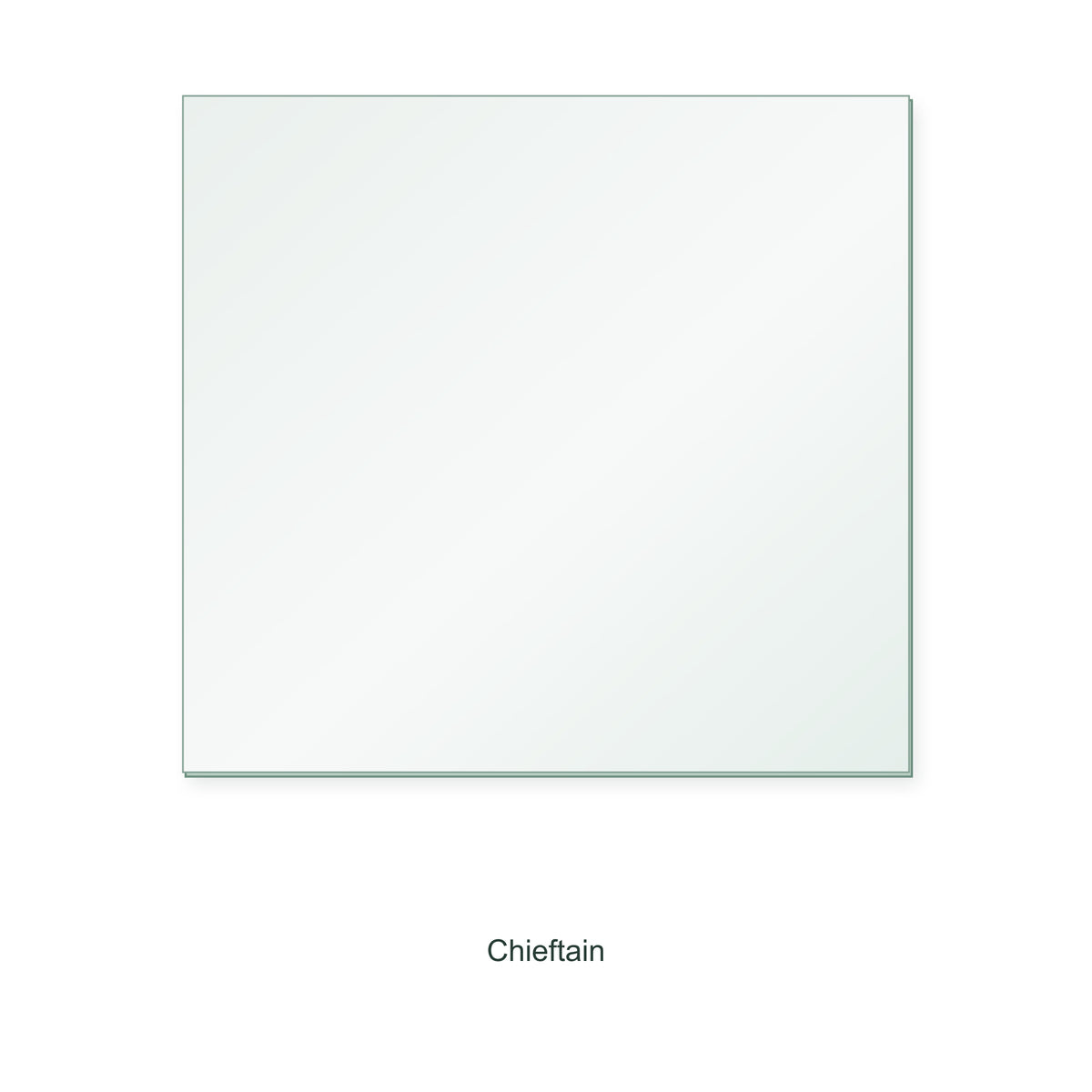 Chieftain Inset Plain replacement glass outline