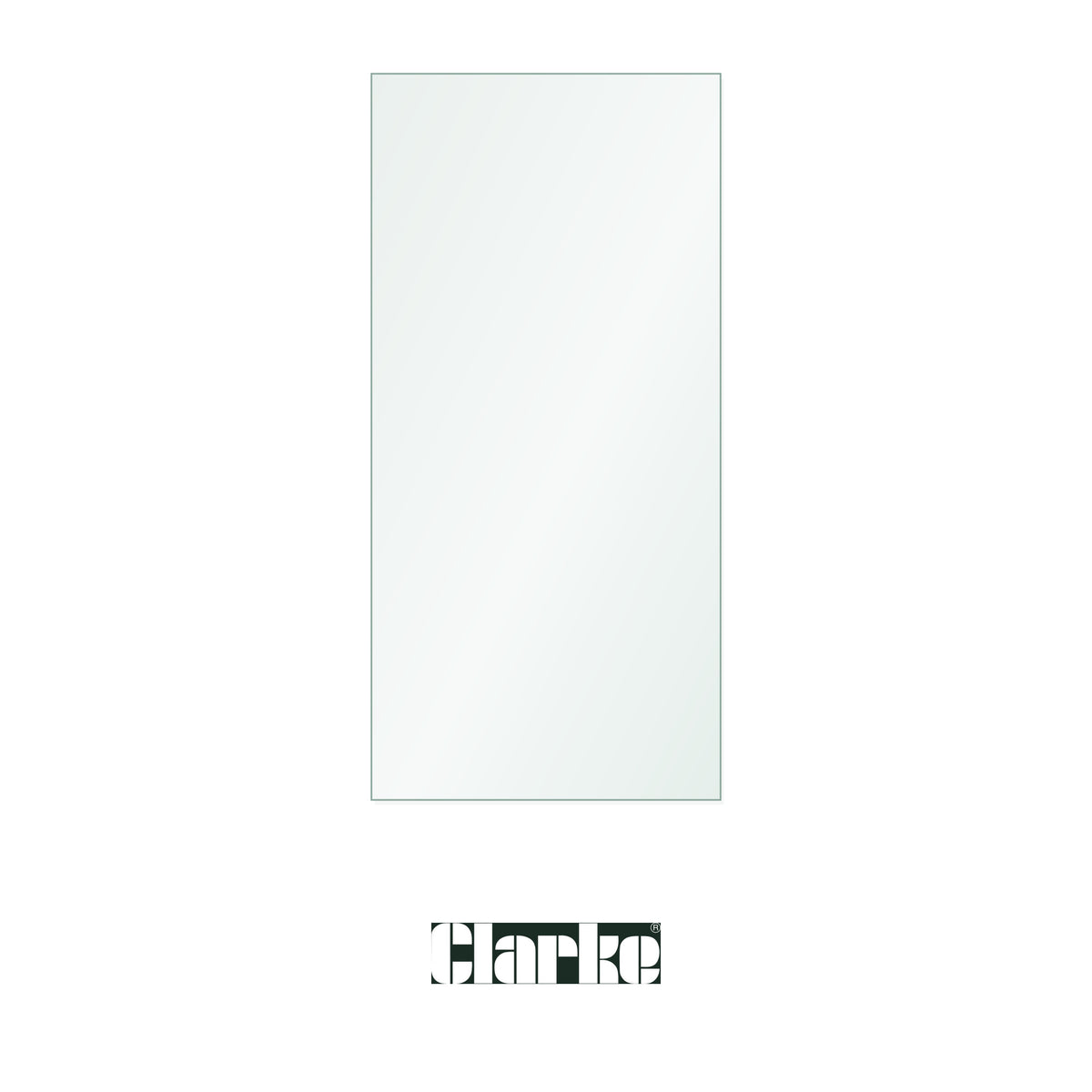 Clarke Victoria replacement glass, 208 x 100 mm, 4 mm thick