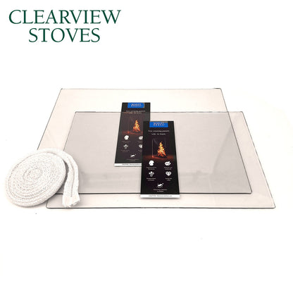 Clearview Stove Glass All Models - Solution, Vision, Pioneer inc. Glass Seal - StoveSpareGlass