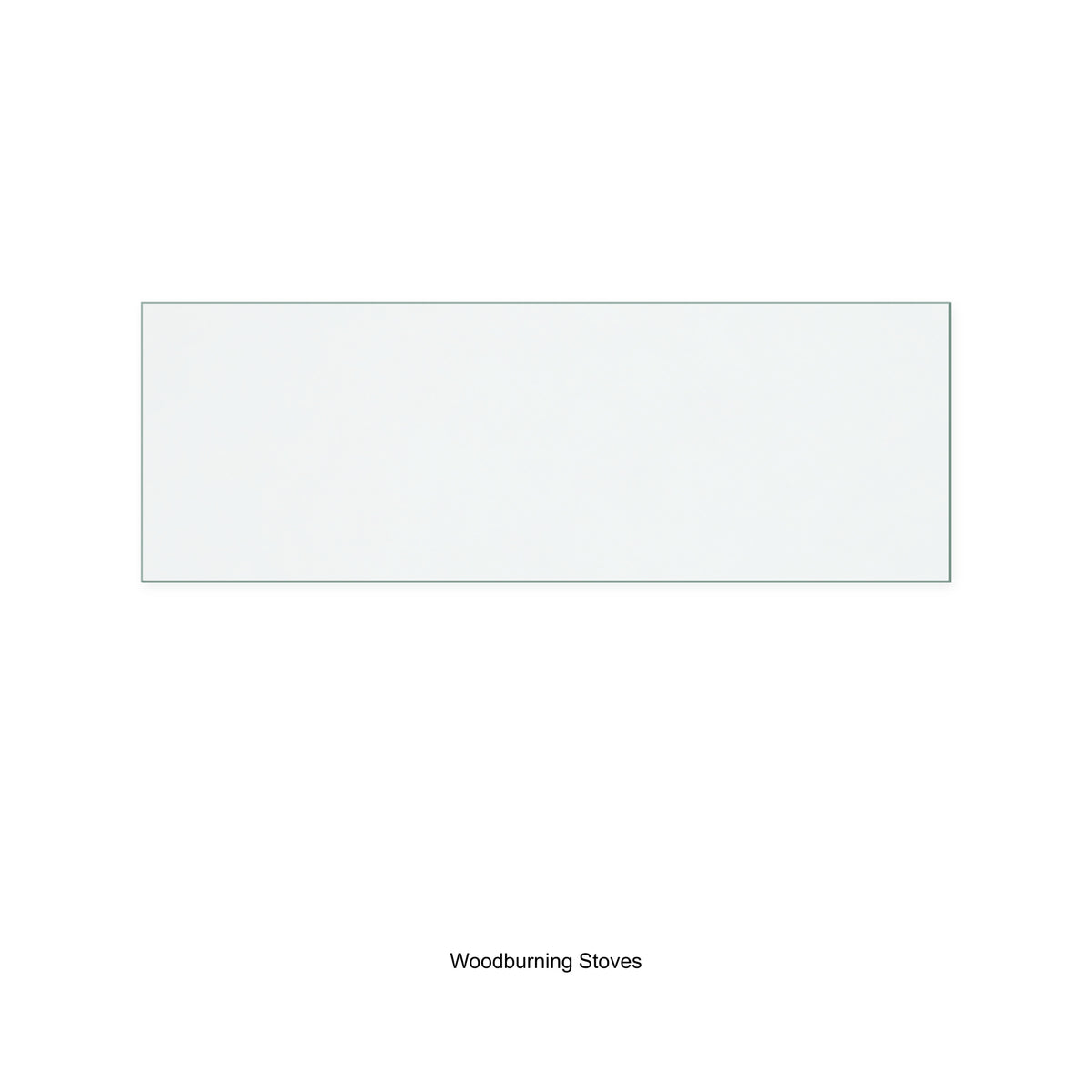 Woodburning Stoves Art Deco Side Panel – Glass 2 replacement stove glass, 89 mm high x 258 mm wide, 4 mm thick