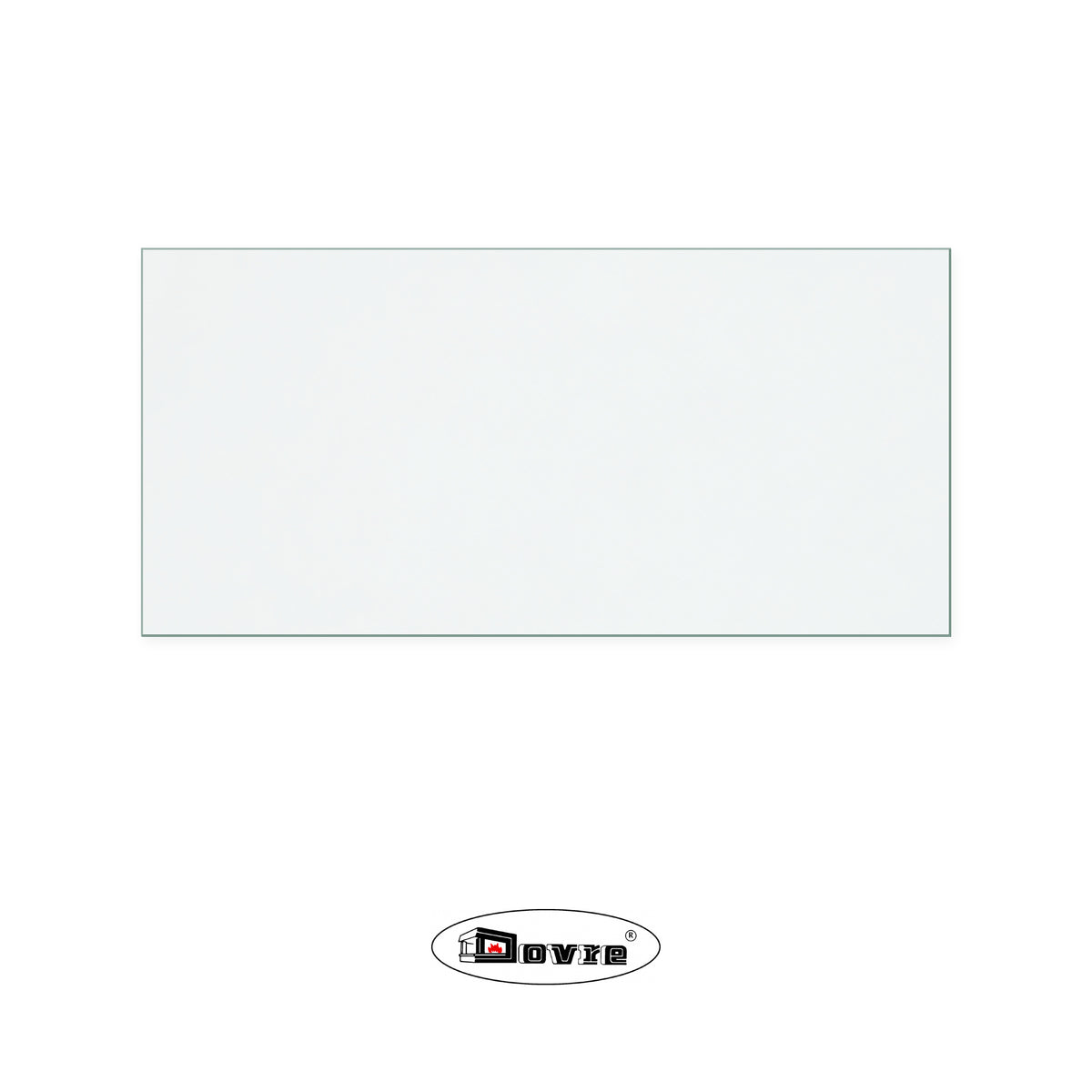 Dovre 310X replacement stove glass, 225 mm high x 470 mm wide, 4 mm thick
