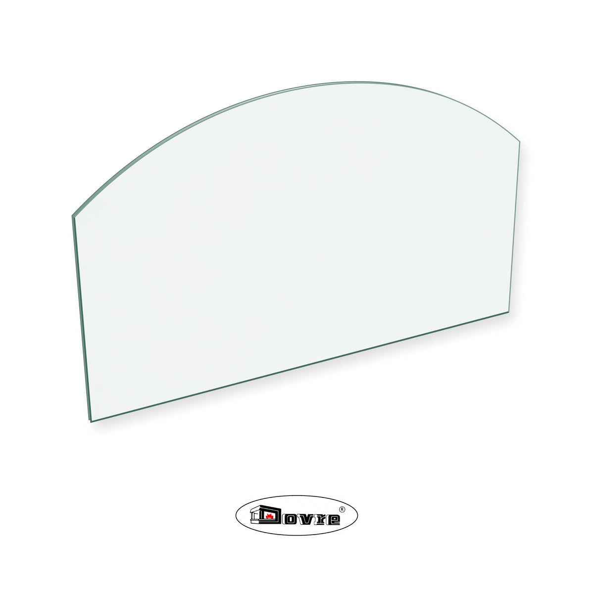 Dovre 500 MF replacement stove glass, 216 mm high x 368 mm wide, 4 mm thick