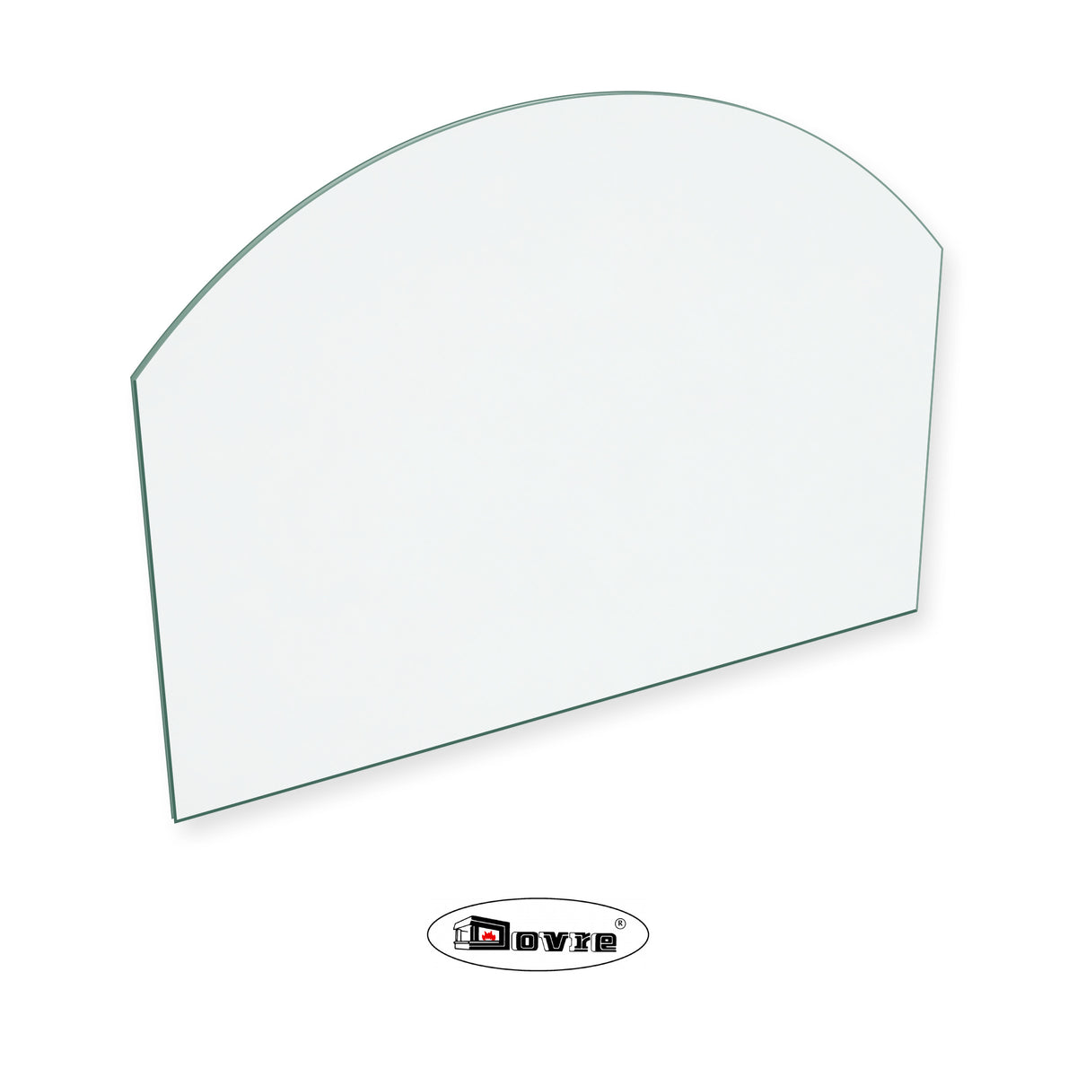 Dovre 555 replacement glass, 293 mm high x 408 mm wide, 4 mm thick