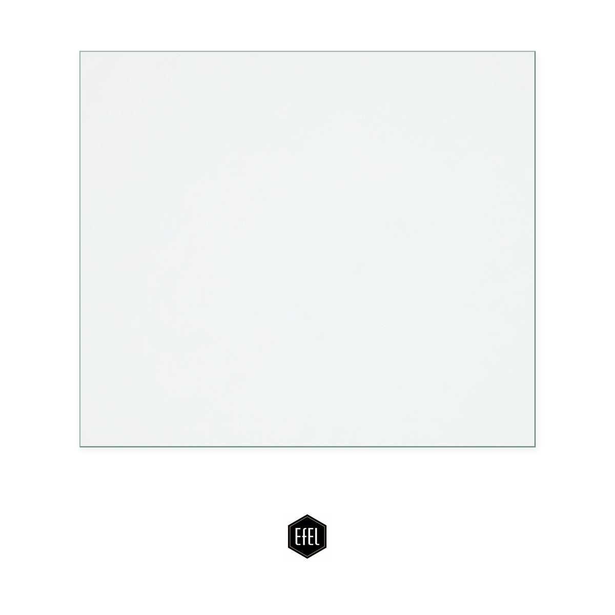 Efel Stanford 50 replacement stove glass, 232 mm high x 267 mm wide
