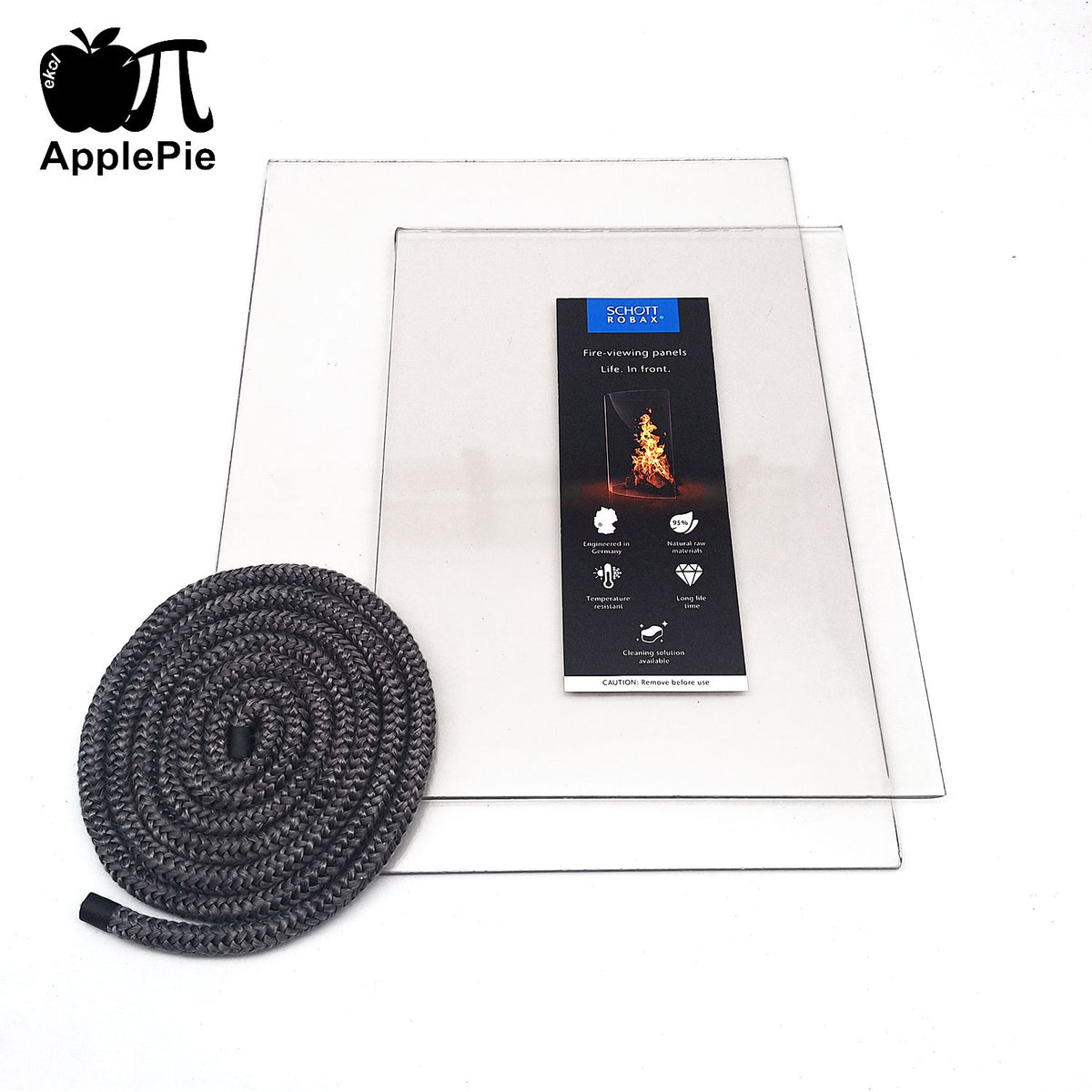 Ekol ApplePie Stove Glass Replacement – All Models &amp; Sizes – with Glass Seal
