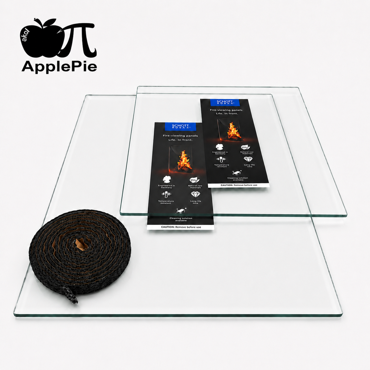 Ekol ApplePie Stove Glass Replacement – All Models &amp; Sizes – with Glass Seal
