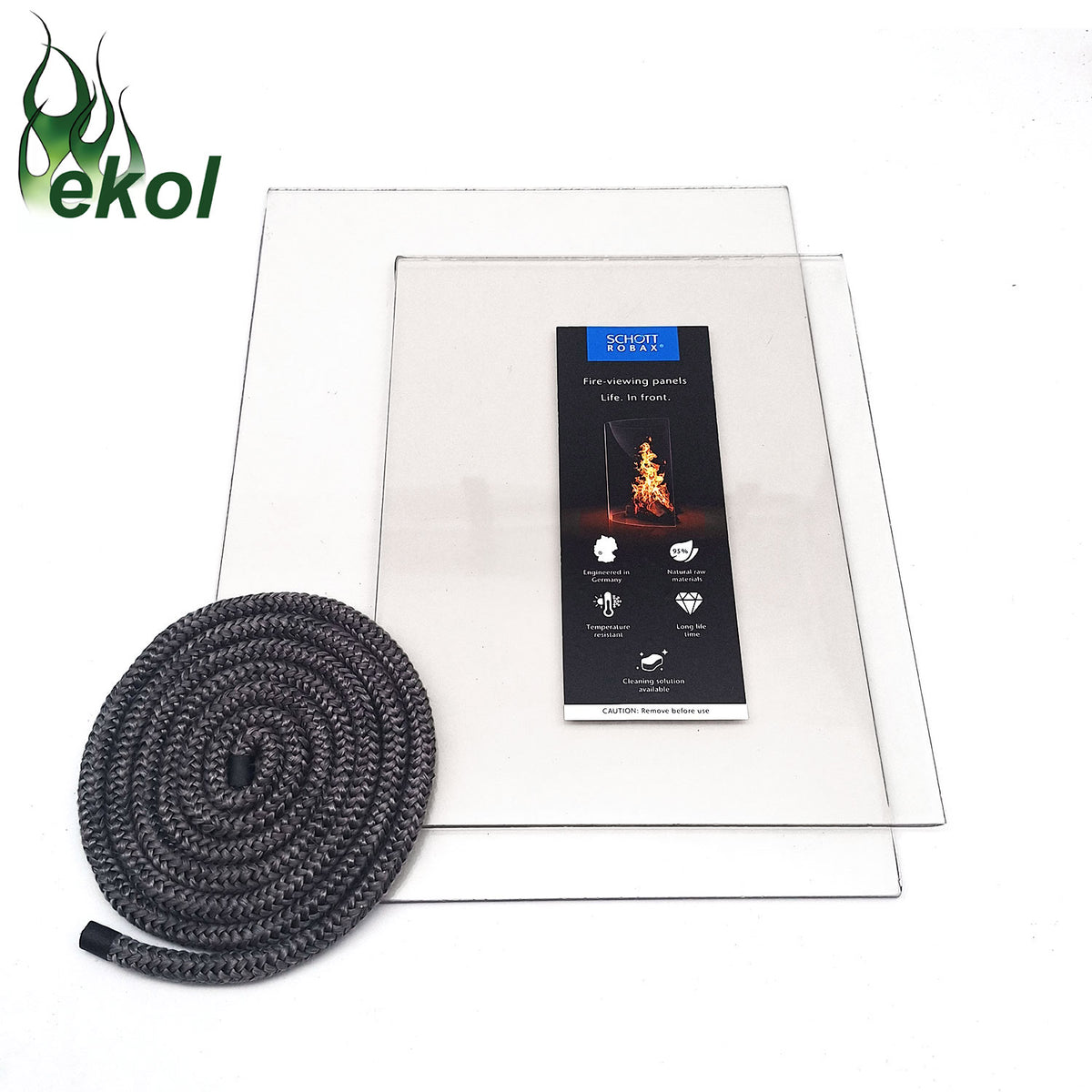 Ekol Stove Glass Replacement – All Models &amp; Sizes – with Glass Seal