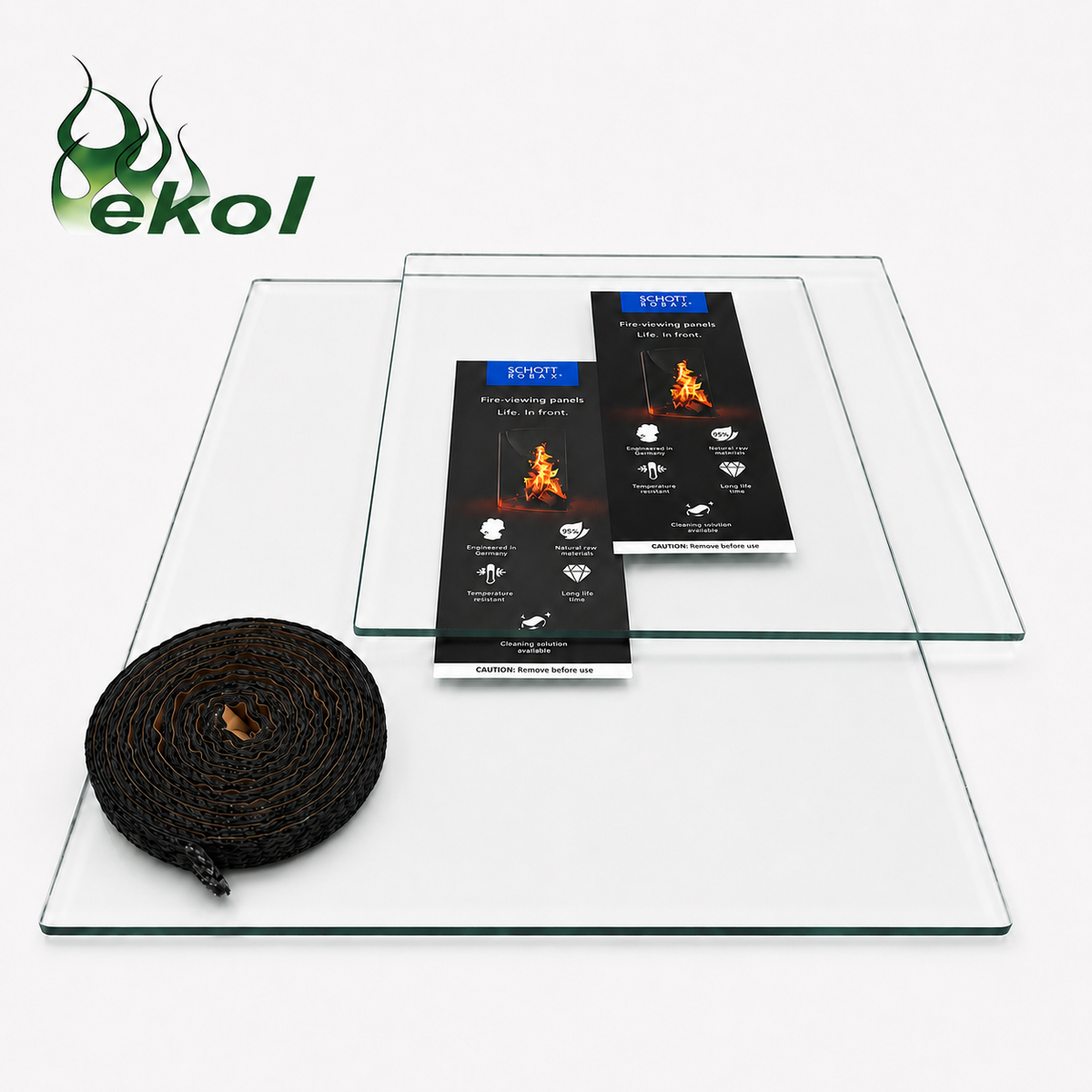 Ekol Stove Glass Replacement – All Models &amp; Sizes – with Glass Seal