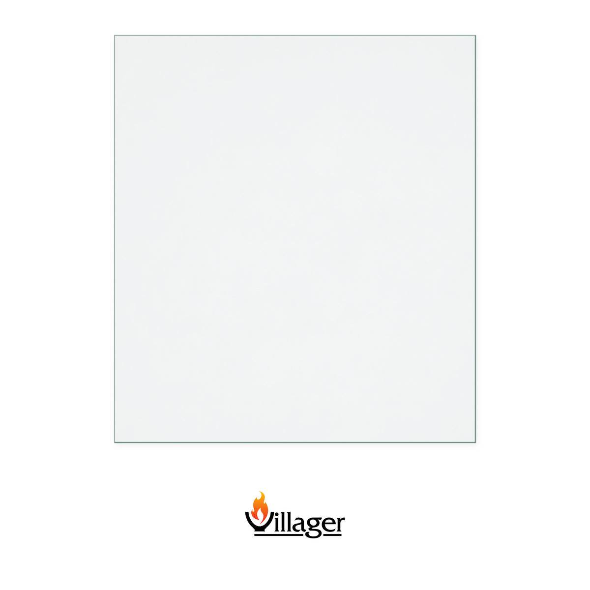Villager A replacement stove glass, 185 mm high x 164 mm wide, 4 mm thick