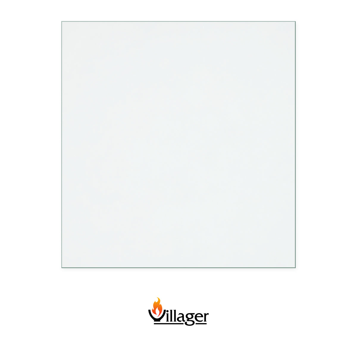 Villager Puffin Mk1 / Old replacement stove glass, 195 mm high x 185 mm wide, 4 mm thick