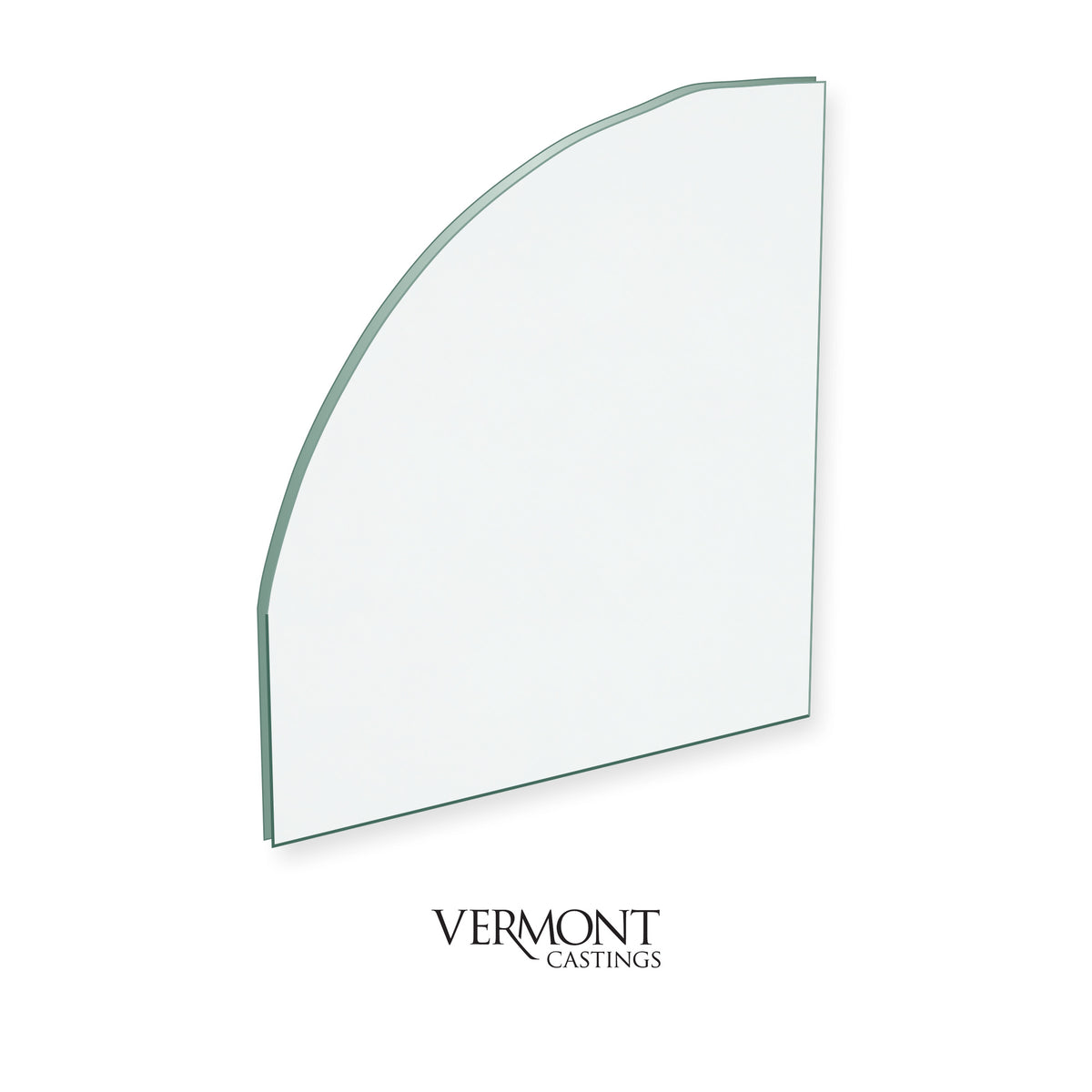 Vermont Resolute replacement stove glass, 150 mm high x 135 mm wide, 4 mm thick