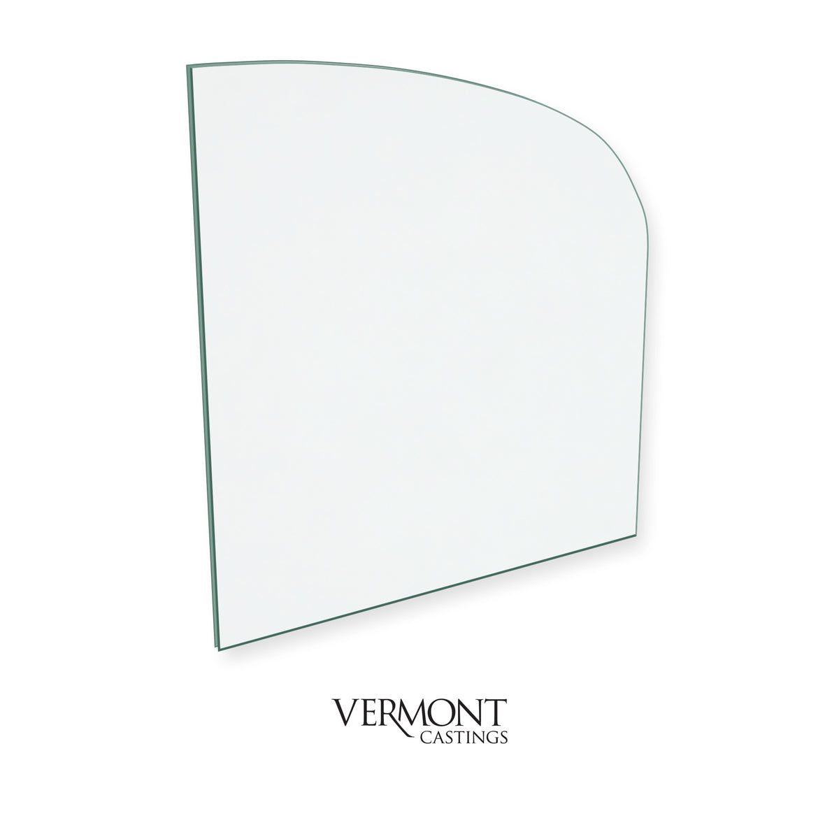 Vermont Encore – Right Door replacement stove glass, 260 mm high x 226 mm wide, 4 mm thick