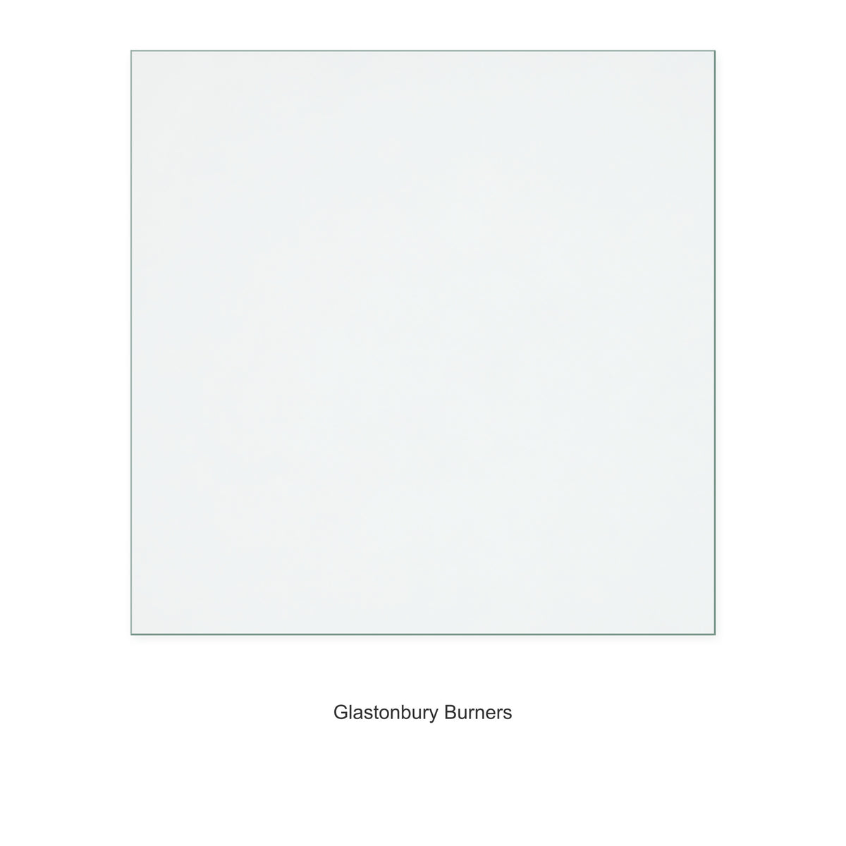 Glastonbury Burners replacement stove glass, 125 mm high x 125 mm wide, 4 mm thick