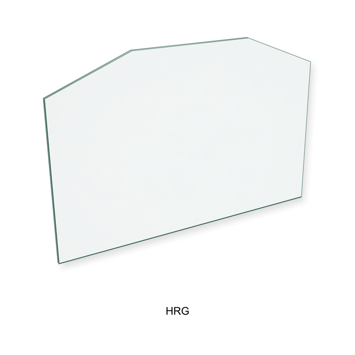HRG JA062 Cleanburn Classic replacement stove glass, 260 mm high x 392 mm wide, 4 mm thick