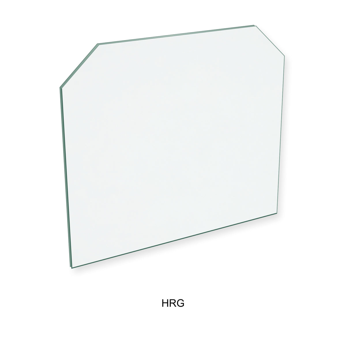 HRG The Roseacre (JA009) replacement stove glass, 232 mm high x 265 mm wide, 4 mm thick