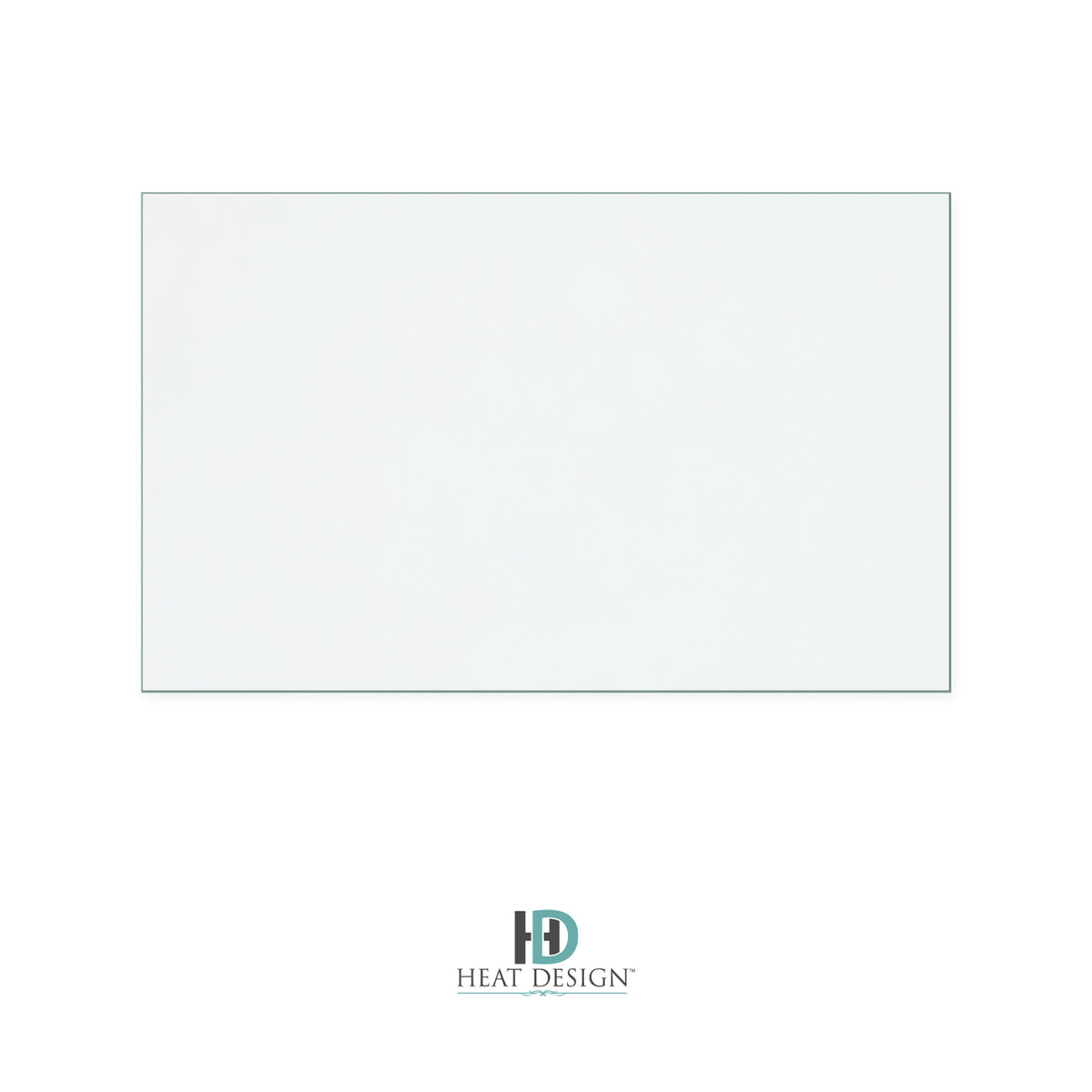 Heat Design Green 7KW - 5mm replacement stove glass, 124 mm high x 201 mm wide, 5 mm thick