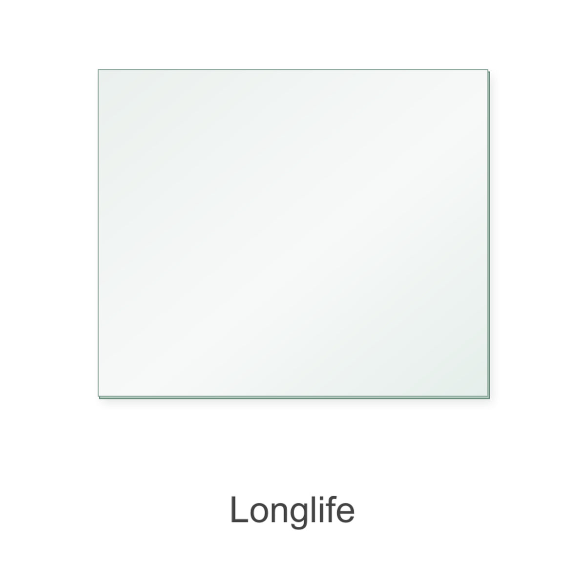 Longlife replacement glass, 185 x 155 mm, 4 mm thick
