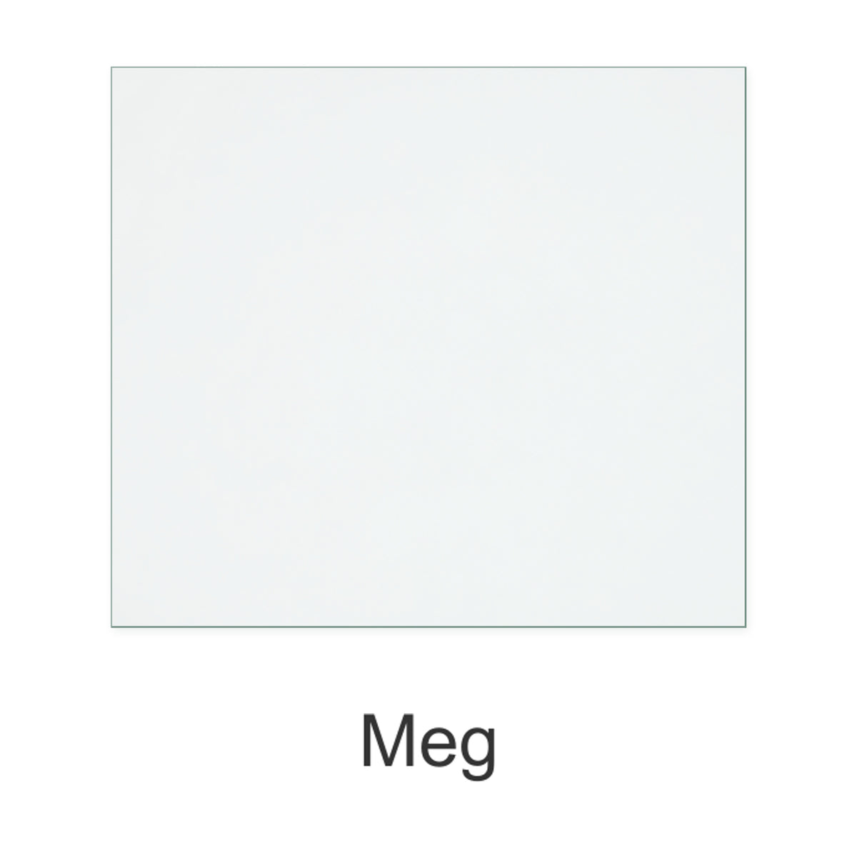 Meg 4.5 replacement stove glass, 316 mm high x 358 mm wide, 4 mm thick