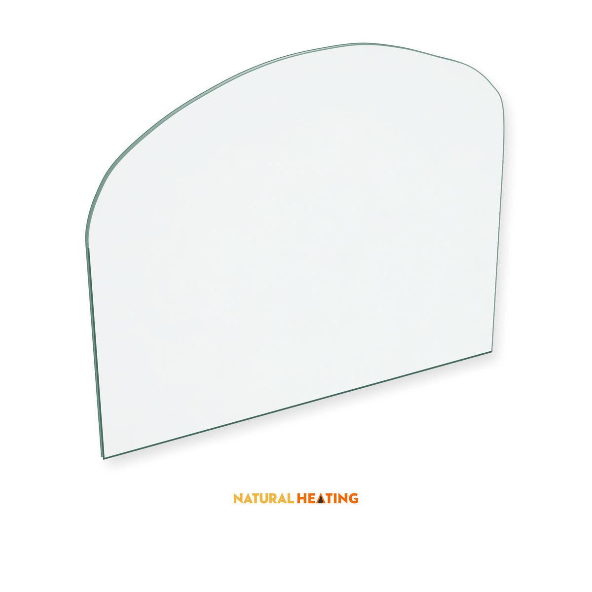 Natural Heating supplier model not specified replacement stove glass, 262 mm high x 330 mm wide, 4 mm thick