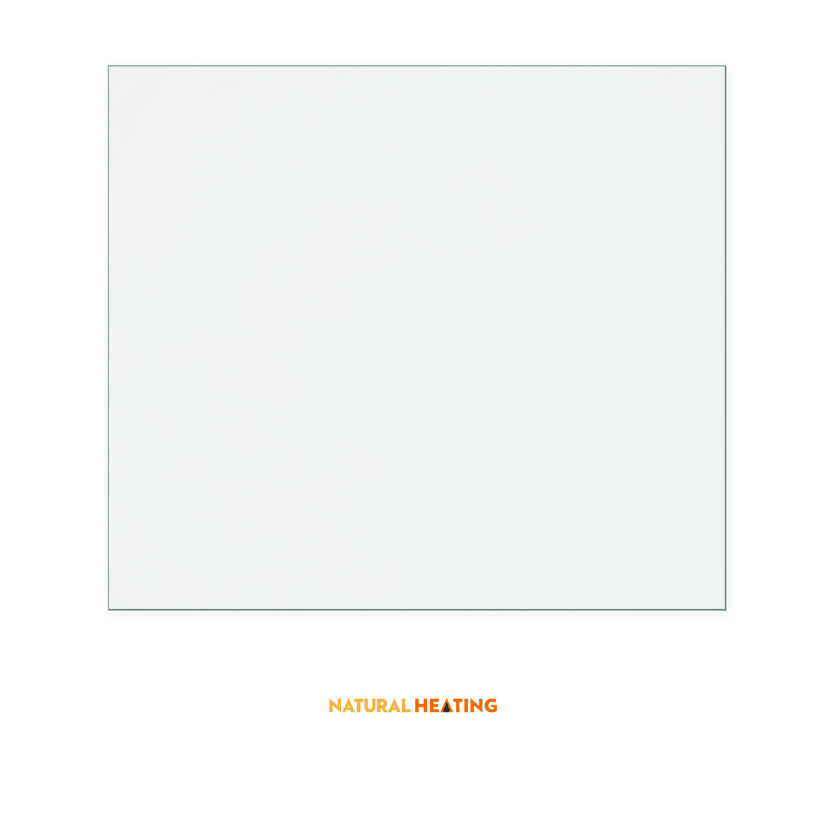 Natural Heating Nuri replacement stove glass, 260 mm high x 295 mm wide, 4 mm thick