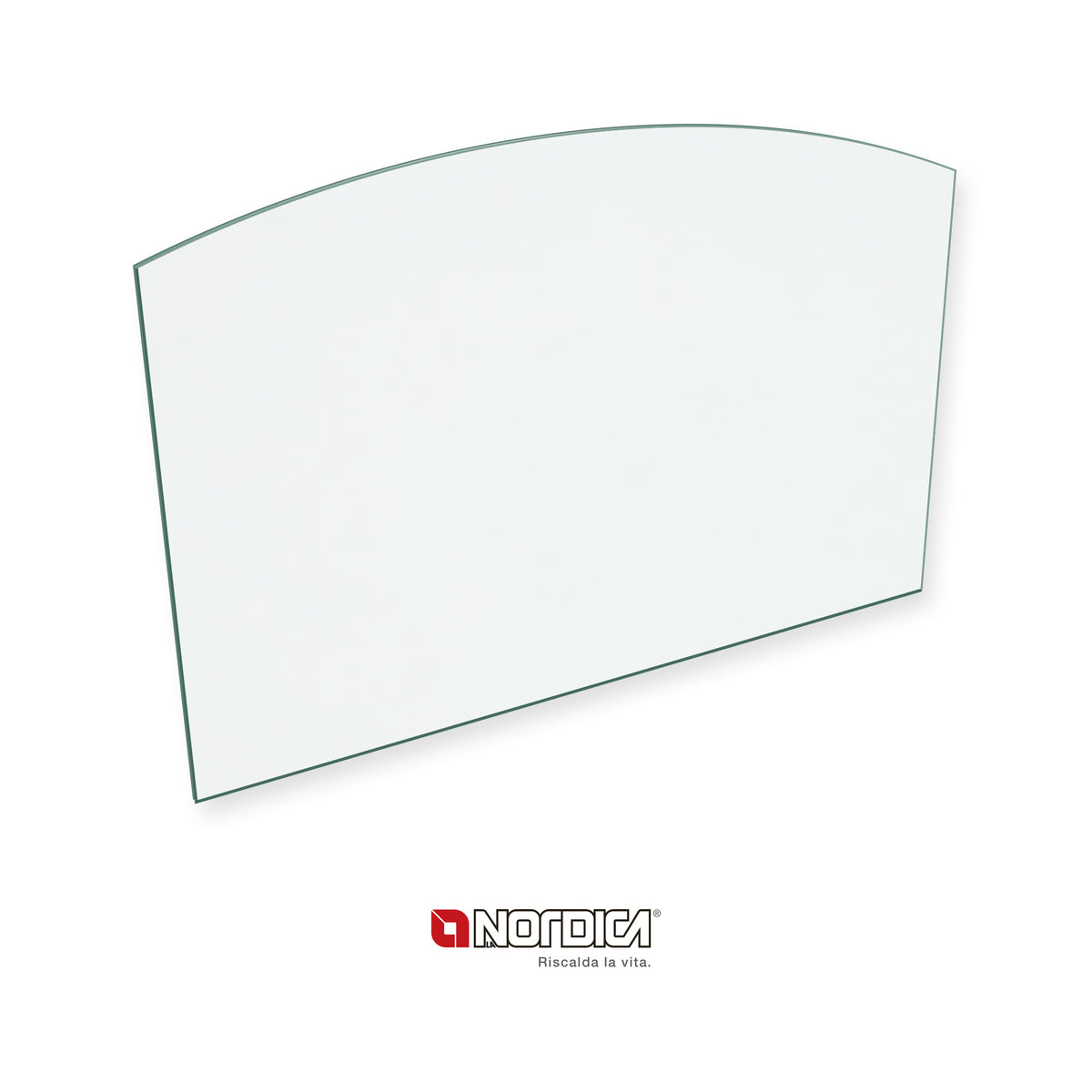 Nordica Issotta replacement stove glass, rectangle with arched top