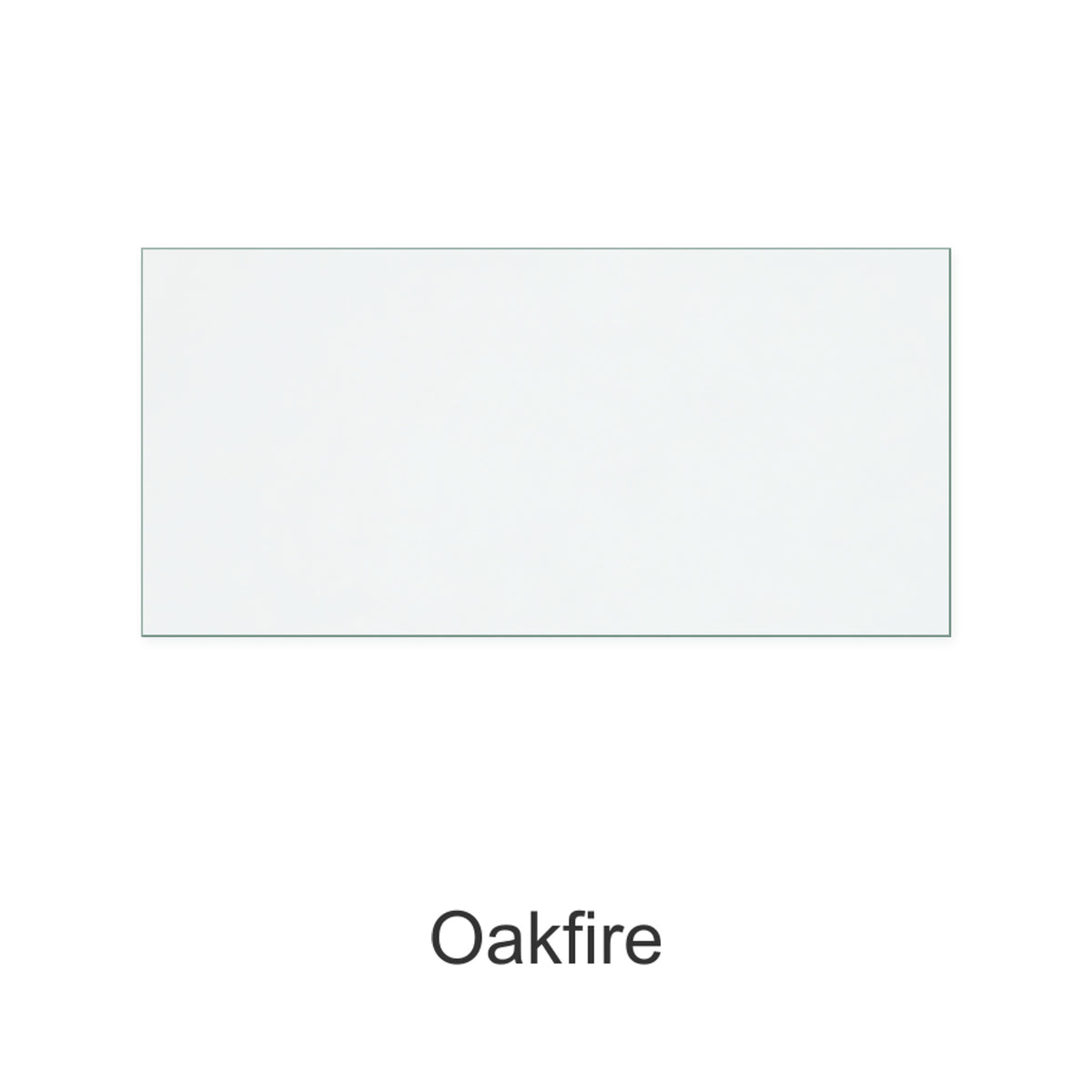 Oakfire replacement stove glass, 70 mm high x 146 mm wide, 4 mm thick