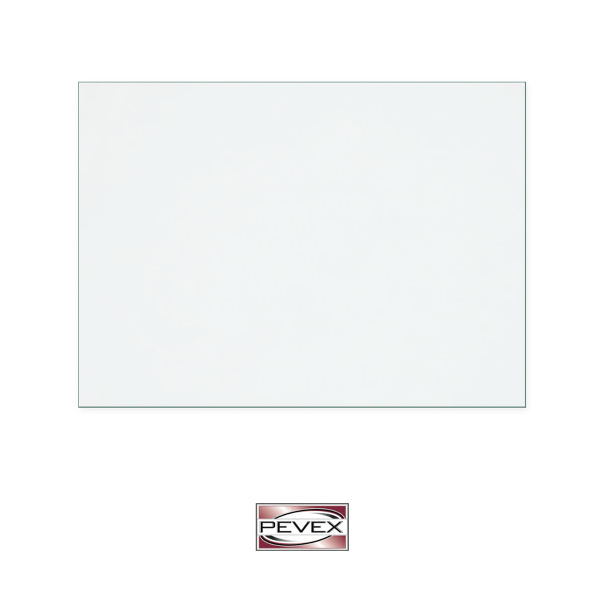 Pevex Newbourne 40F replacement stove glass, 280 mm high x 385 mm wide, 4 mm thick