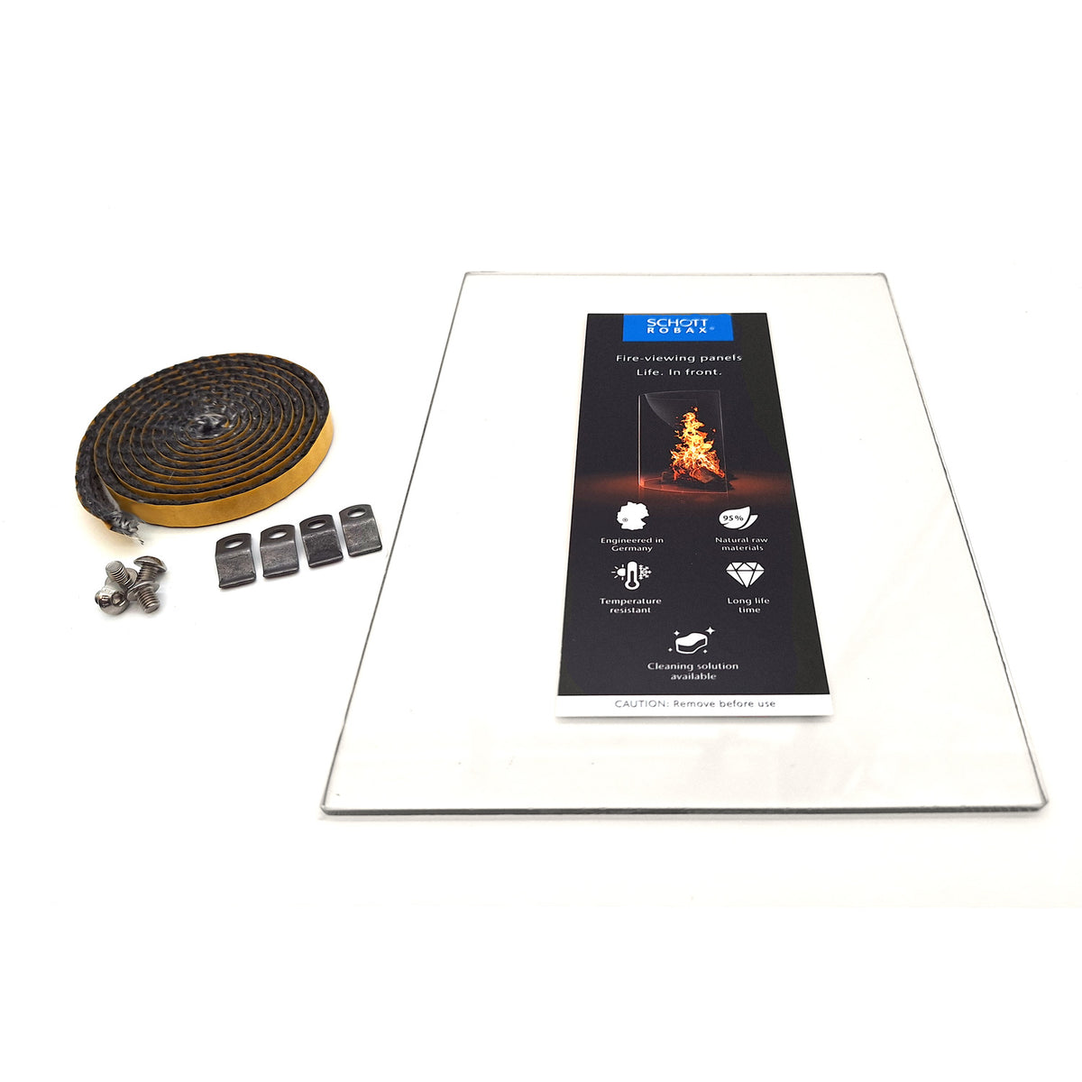 Replacement Glass, Seal and Clip Set for Morso Squirrel Stoves