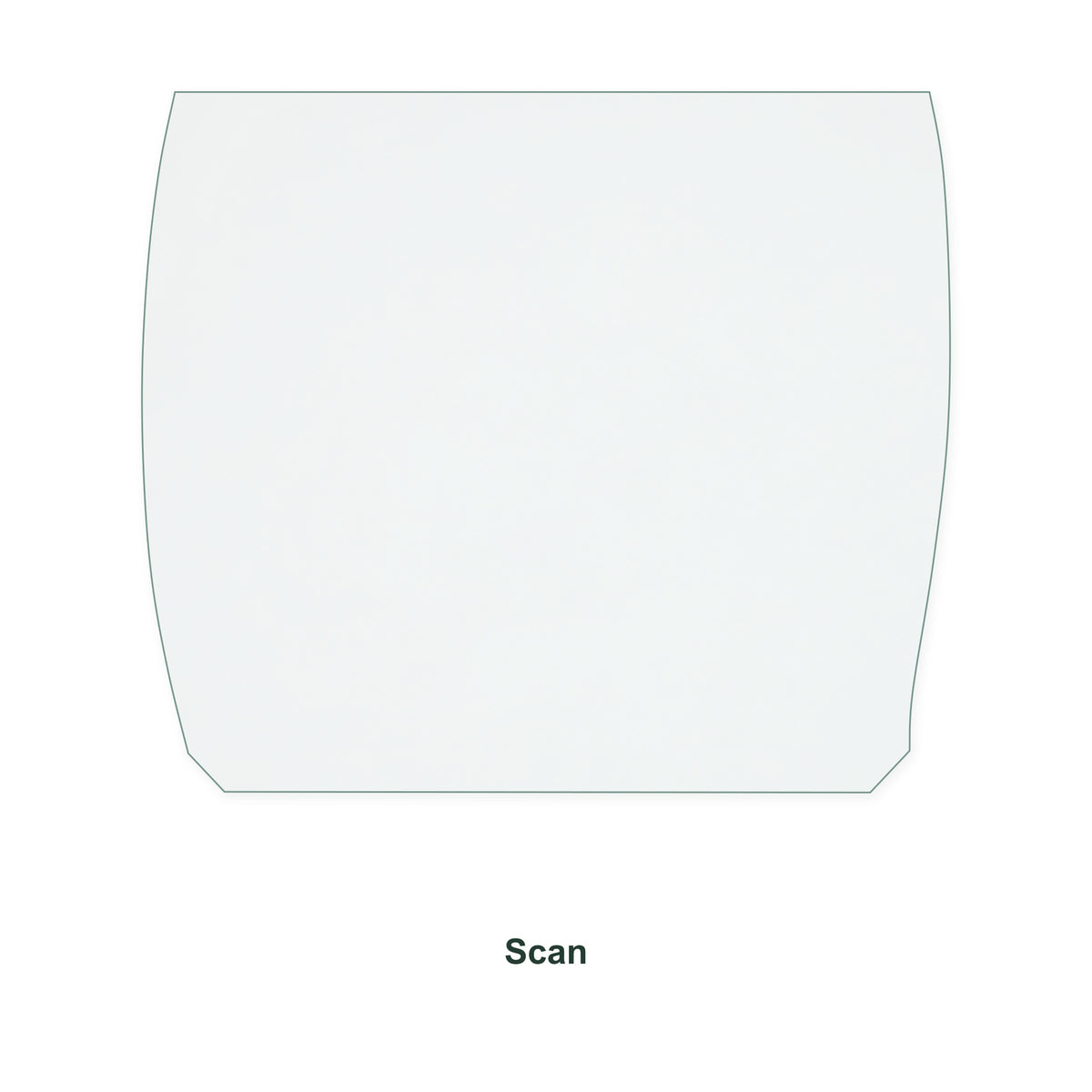 Scan Anderson 66 replacement glass, 371 mm high x 428 mm wide, 4 mm thick