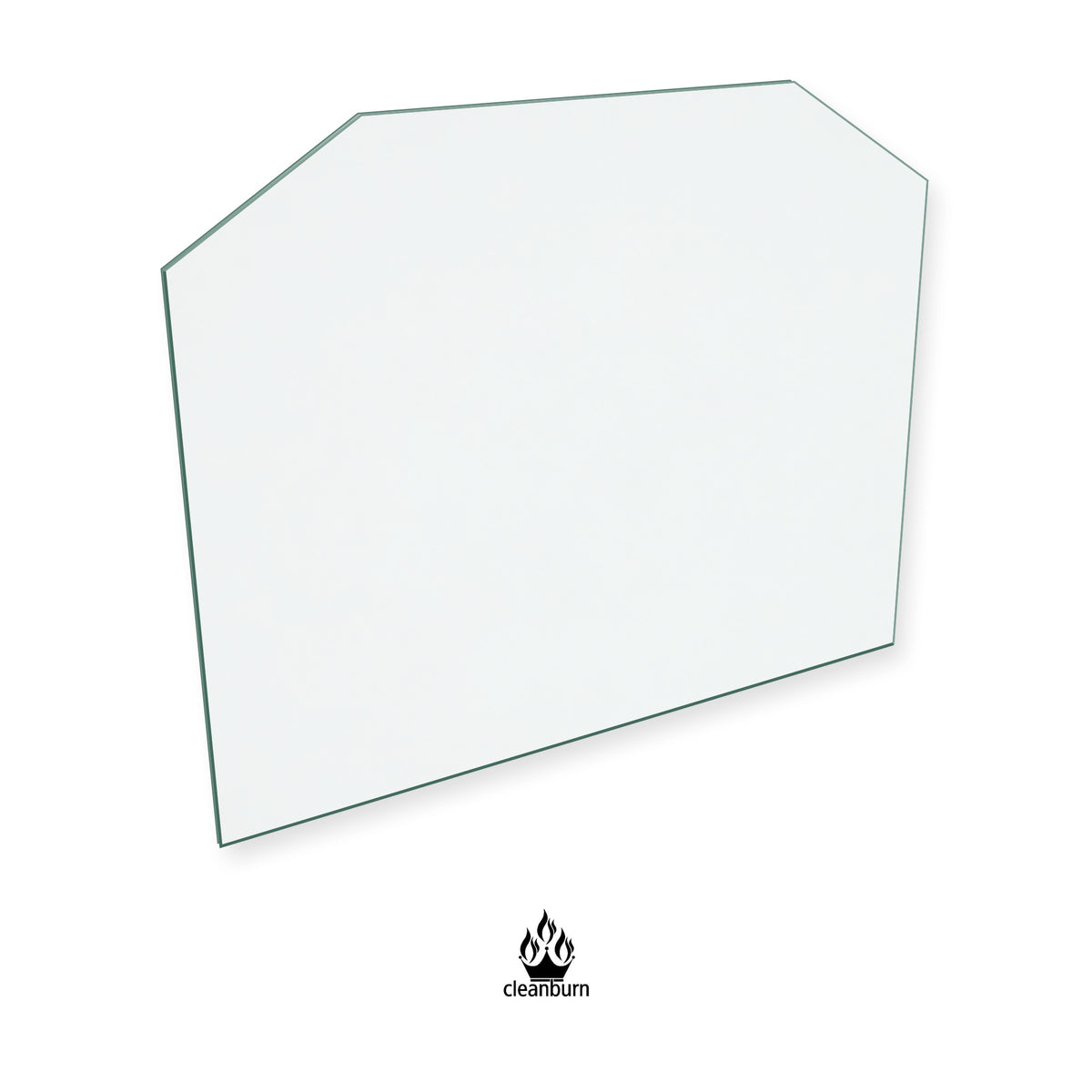Sonderskoven Old replacement stove glass, 350 mm high x 428 mm wide, 4 mm thick