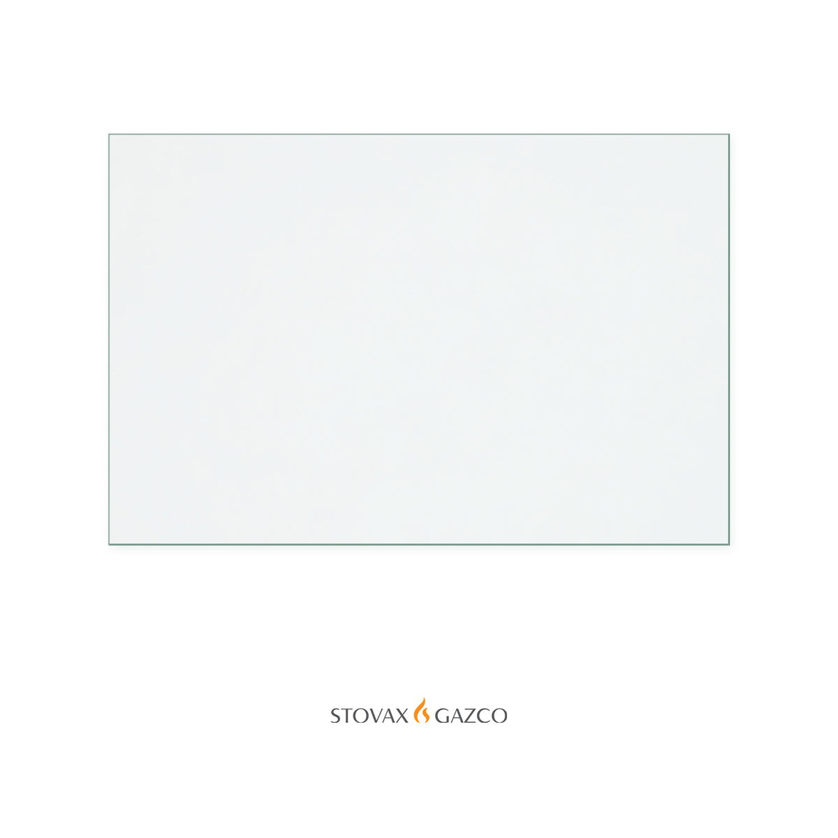 Stovax Riva 76 replacement stove glass, 407 mm high x 615 mm wide, 4 mm thick